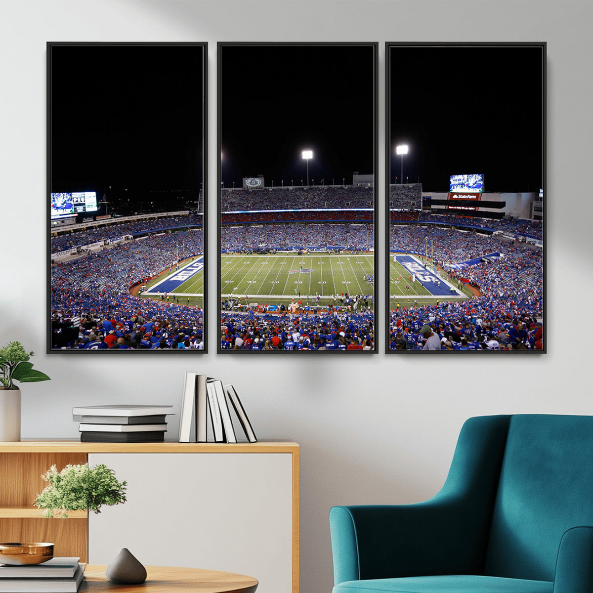 59036-MGV-CV-36X24 - Buffalo Bills Wall Art, Buffalo Bills Stadium Canvas Print for Sports Decor