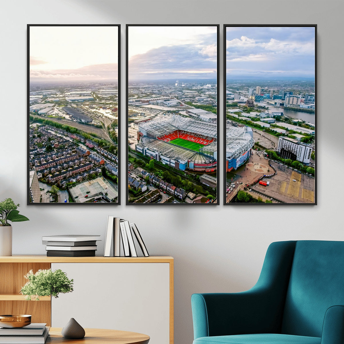 85657-MGV-CV-36X24 - Old Trafford Manchester United Stadium Wall Art Canvas Print