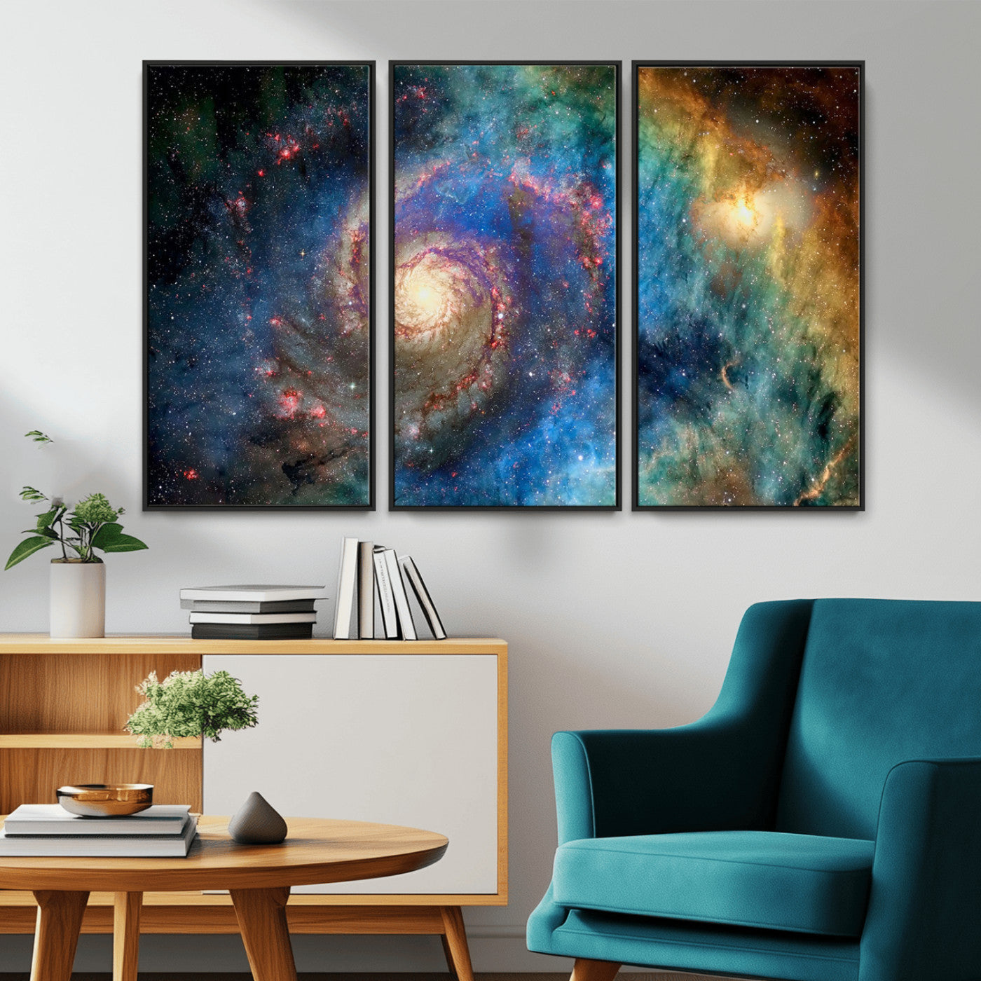 MGV-FC-48X32-3P - Spiral Galaxy Wall Art Canvas Print