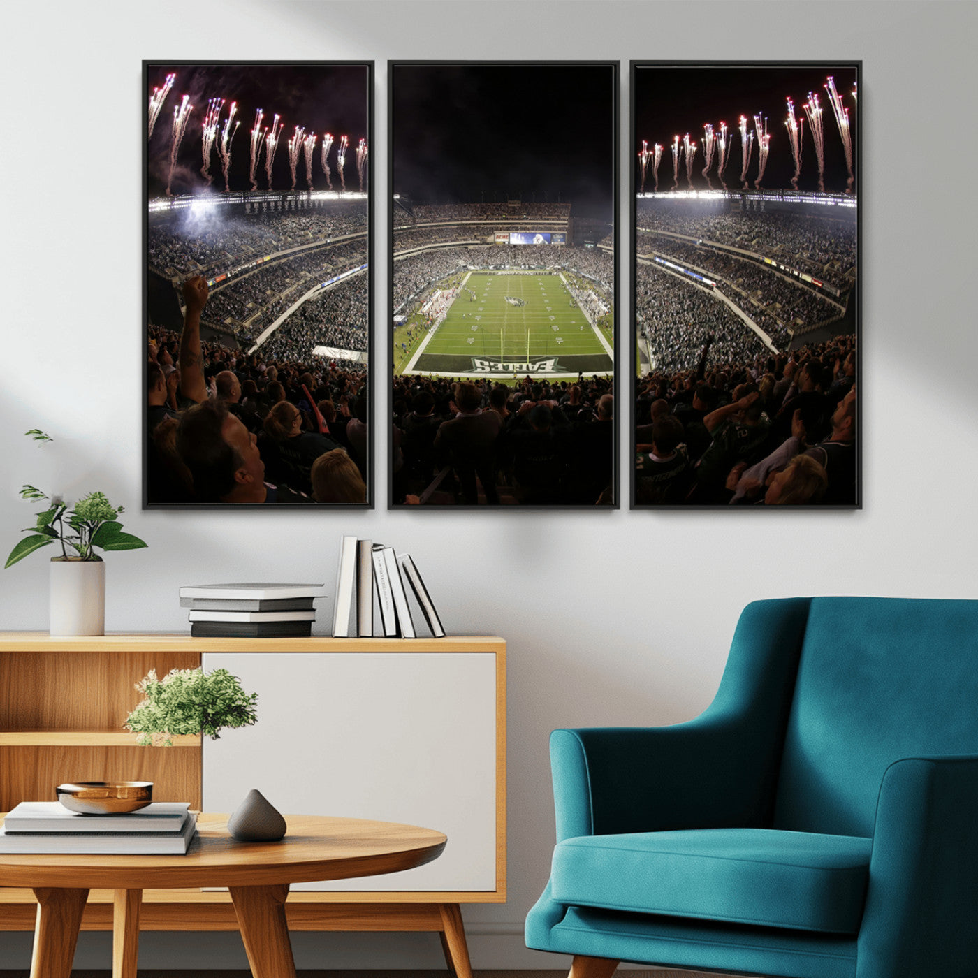 MGV-FC-48X32-3P - Eagles Field Stadium Wall Art - Philadelphia Eagles Football Team Print - Philadelphia Lincoln