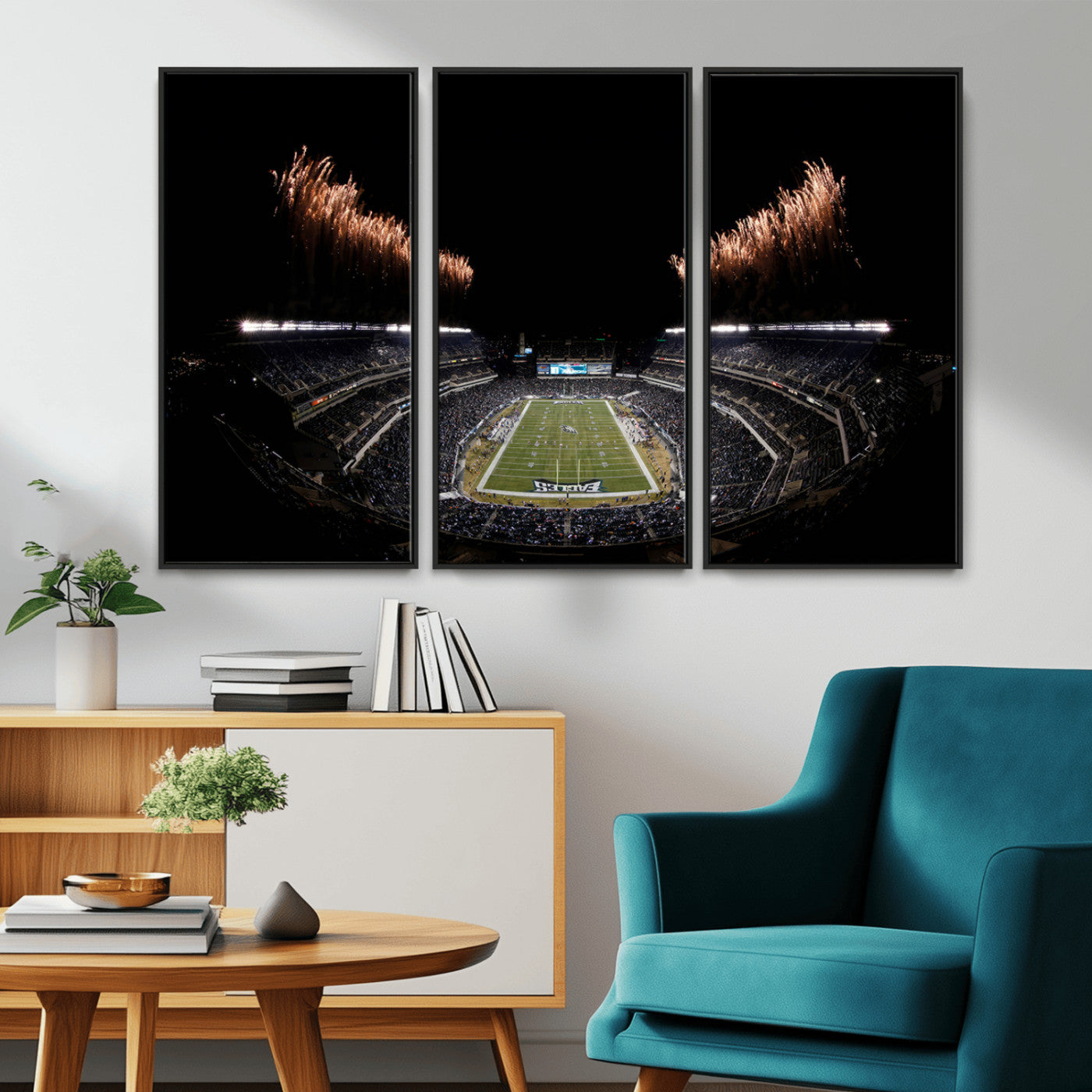 MGV-FC-48X32-3P - Eagles Field Stadium Wall Art | Philadelphia Eagles Football Team Print - Philadelphia Lincoln