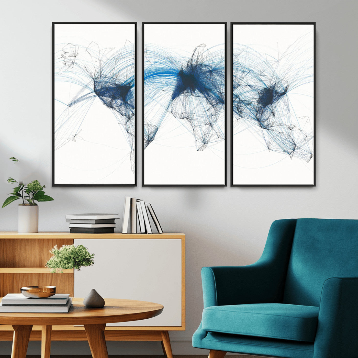MGV-FC-48X32-3P - Push Pin World Map Canvas Print – Framed Wall Art for Couples to Track Their Travels – Anniversary