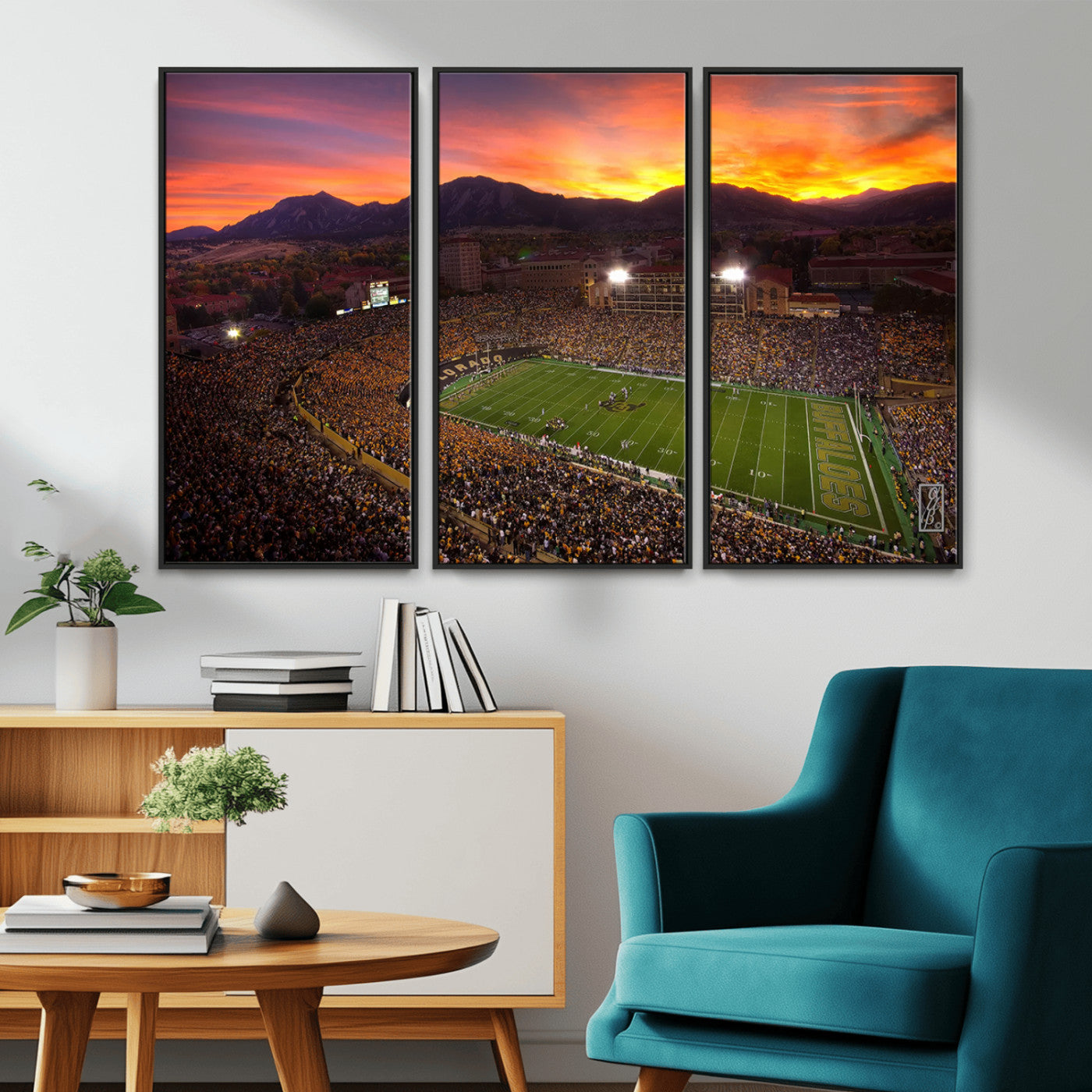 MGV-FC-48X32-3P - Folsom Field - University of Colorado Buffaloes Football Stadium, Colorado Buffaloes Wall Art Canvas