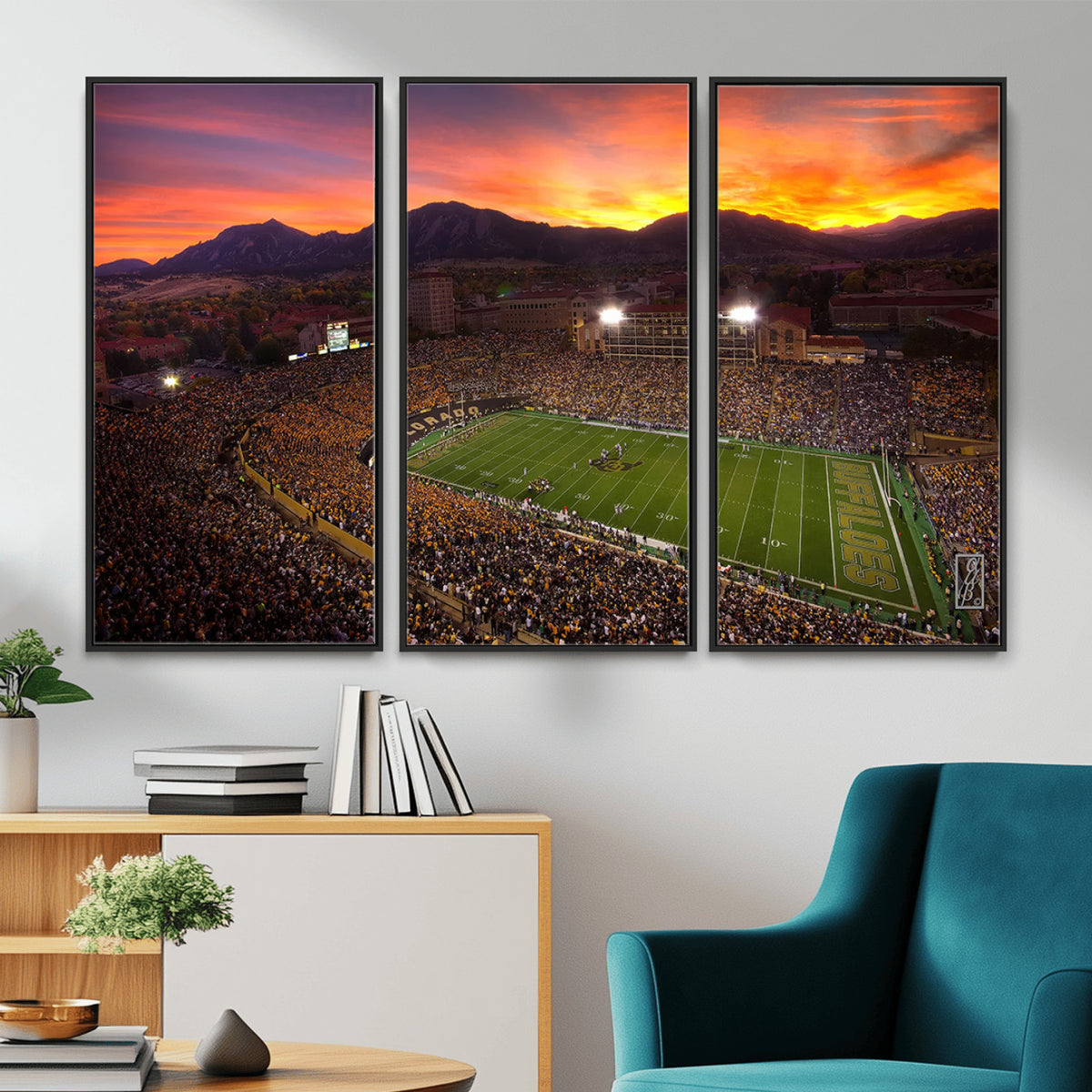 84649-MGV-CV-36X24 - Folsom Field, University of Colorado Buffaloes Football, Extra Large Game Room Wall Decor