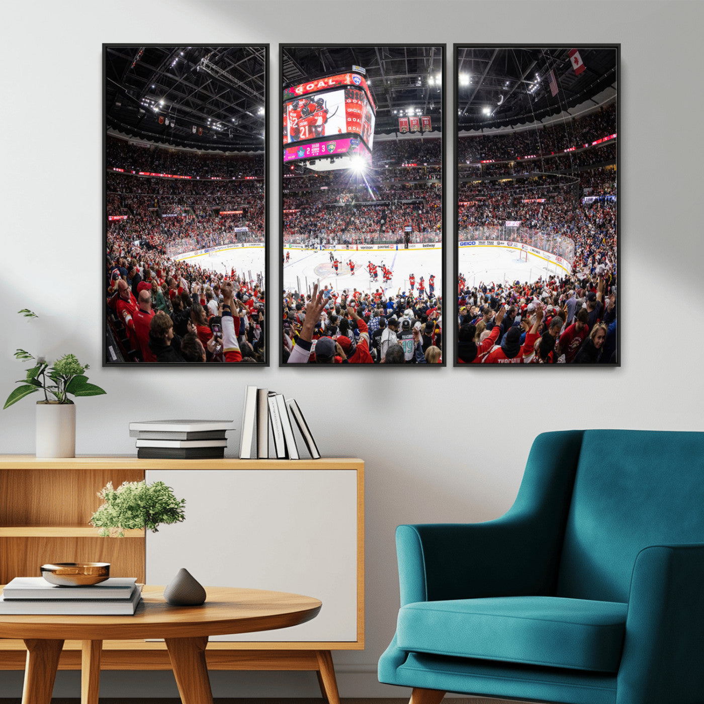 MGV-FC-48X32-3P - Amerant Bank Arena Wall Art Canvas Print - Basketball Arena Stadium Print