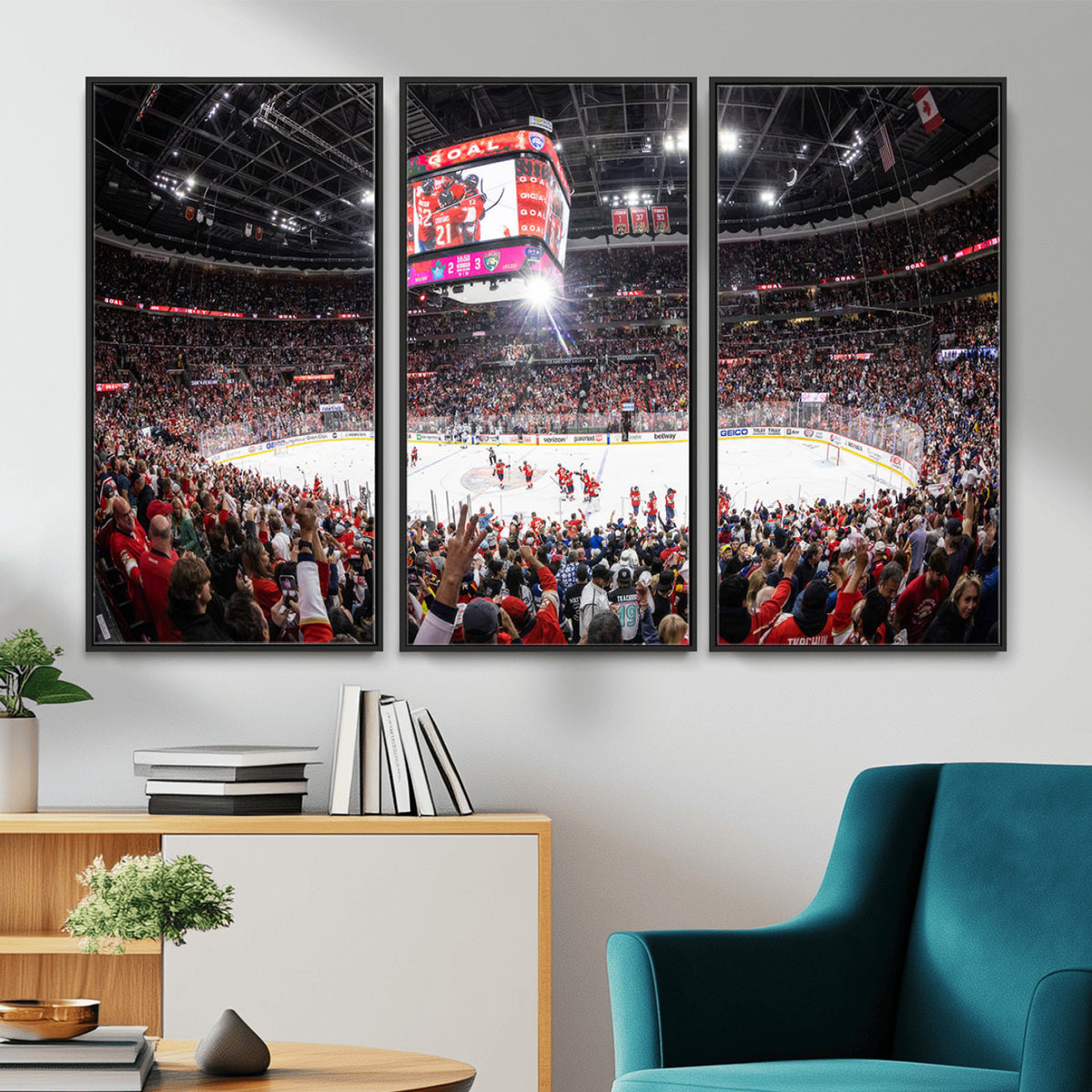 15750-MGV-CV-36X24 - Amerant Bank Arena Wall Art Canvas Print, Hockey Arena