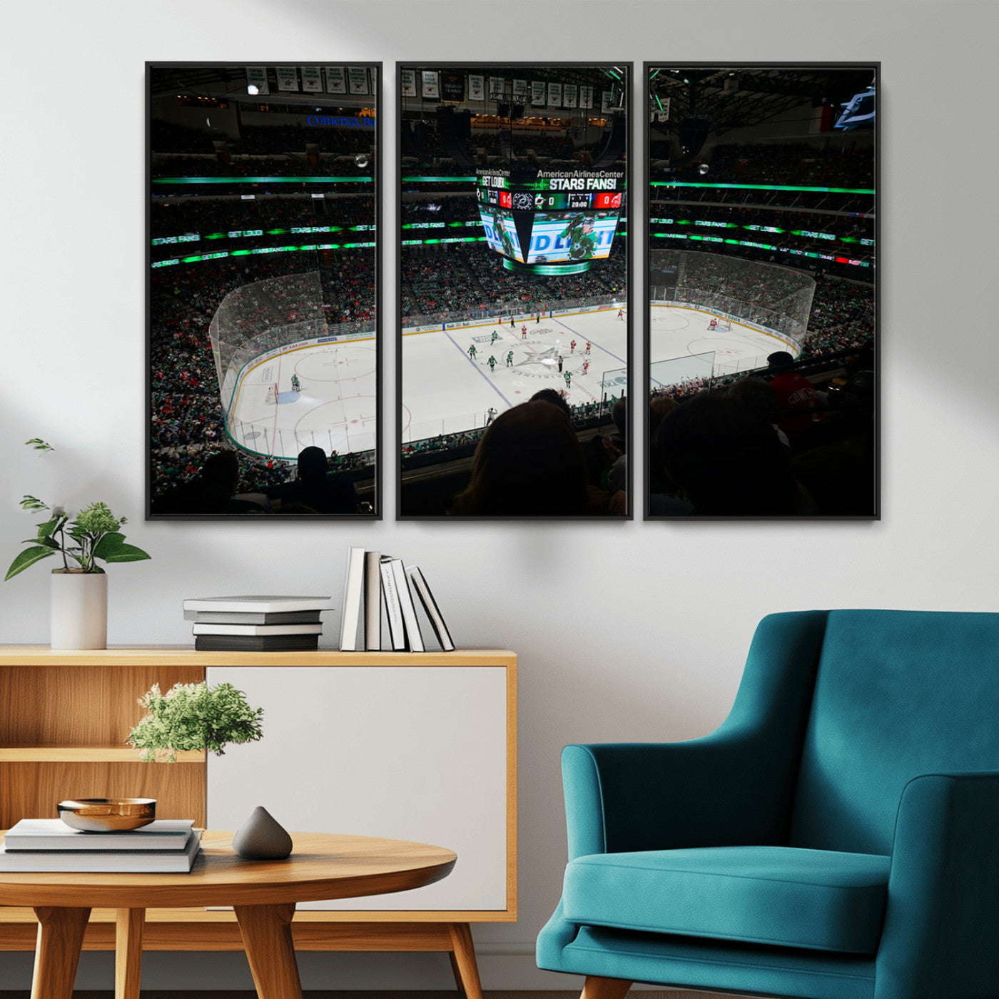 MGV-FC-48X32-3P - American Airlines Center Dallas Stars Wall Art Canvas Print - Dallas Hockey Arena Stadium Print