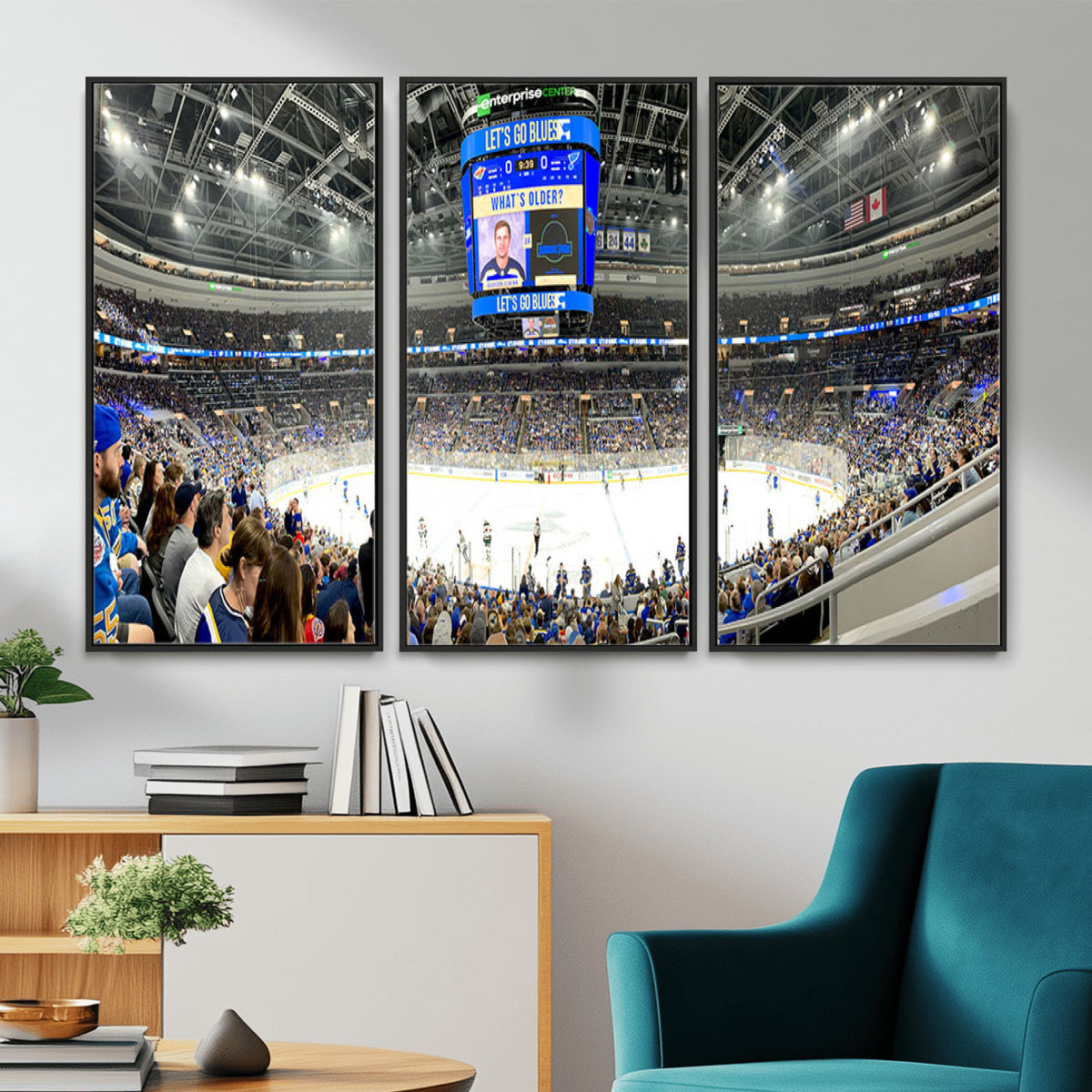 55708-MGV-CV-36X24 - Enterprise Center, Missouri St. Louis Blues Ice Hockey
