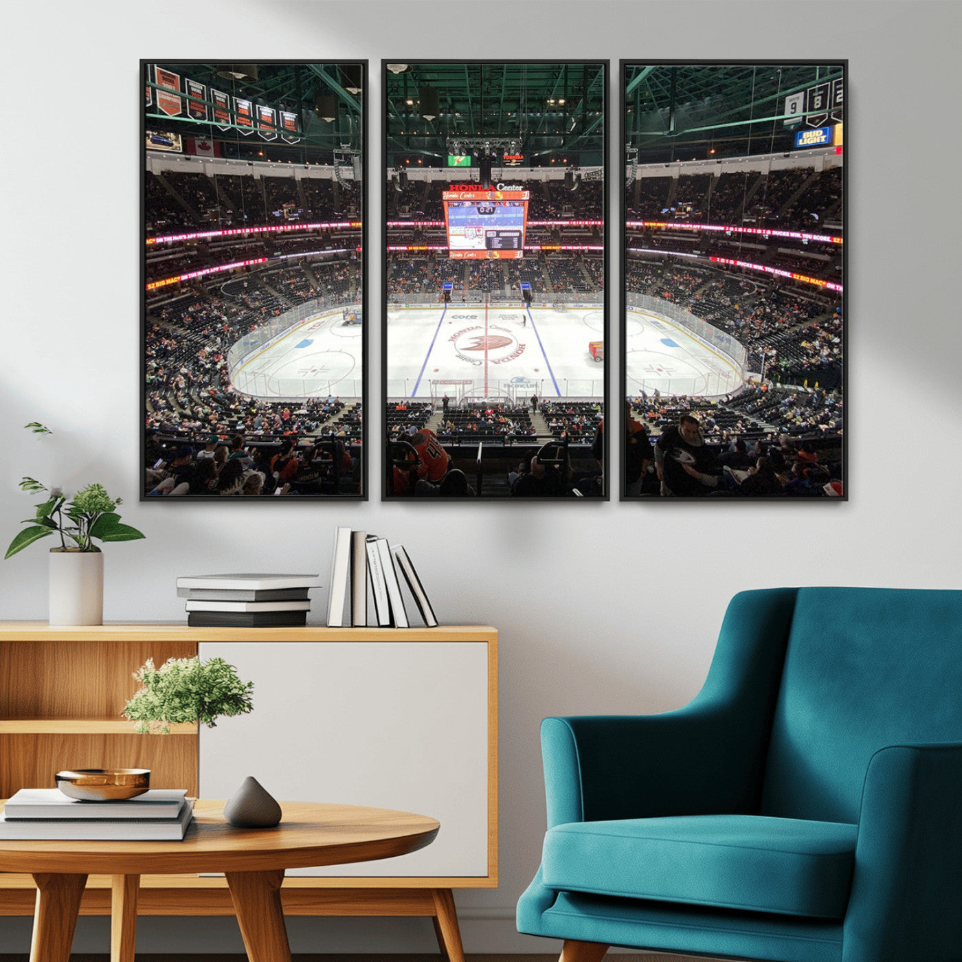 MGV-FC-48X32-3P - Honda Center California Anaheim Ducks Ice Hockey Stadium Canvas Print Wall Art