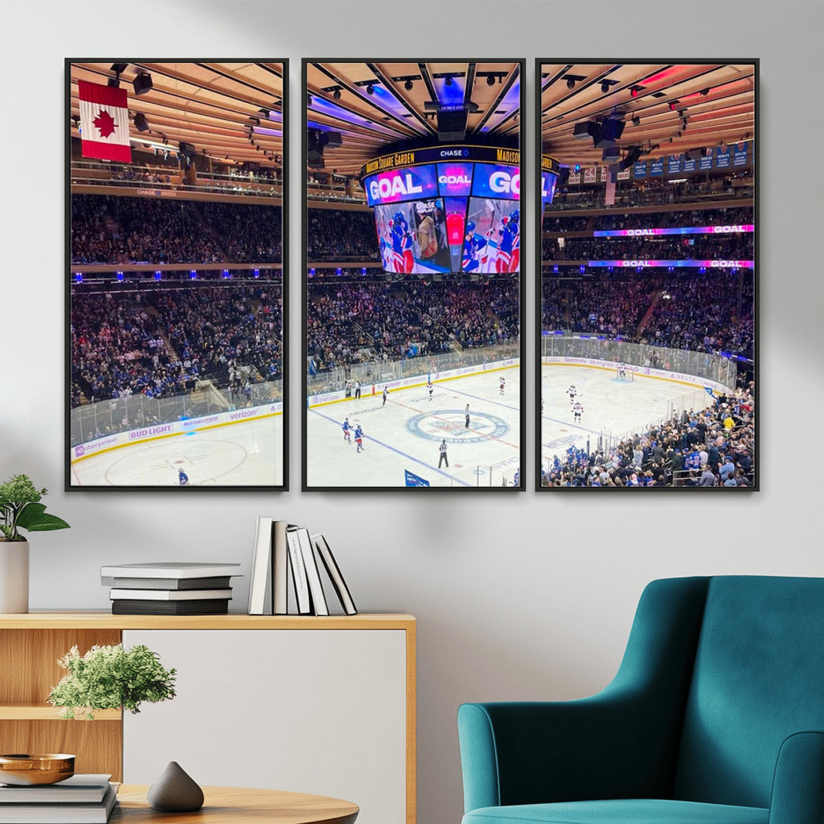 36401-MGV-CV-36X24 - Madison Square Garden New York Rangers Hockey Stadium Wall Art Canvas