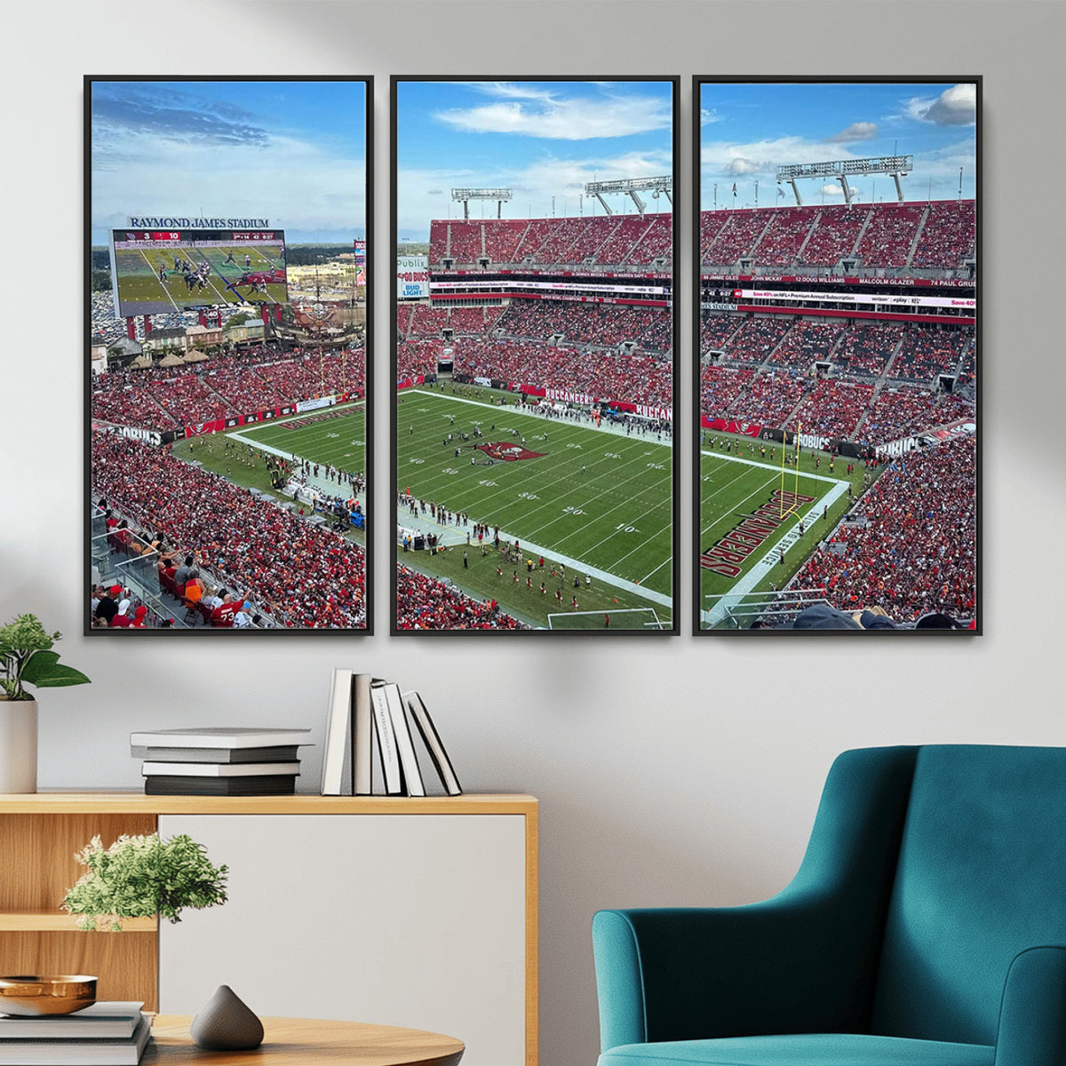 52828-MGV-CV-36X24 - Florida Tampa Raymond James Stadium Wall Art Canvas Print - NFL Football Stadium Print Canvas