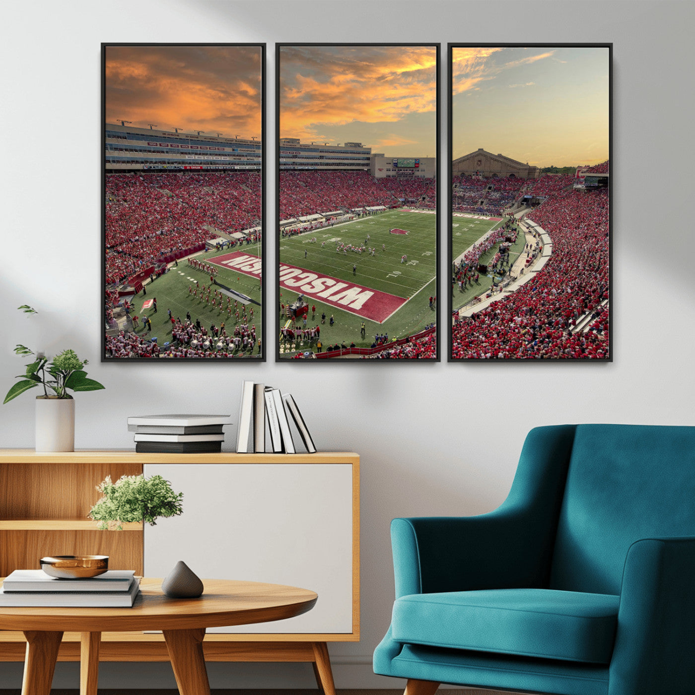 41472-MGV-CV-36X24-Camp Randall Stadium Wisconsin Badgers Large Wall Art Canvas Print | College Football Stadium Wall