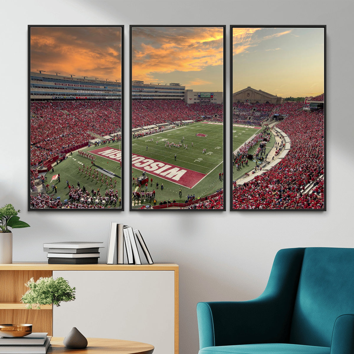 41472-MGV-CV-36X24 - Camp Randall Stadium Wisconsin Badgers Large Wall Art Canvas Print | College Football Stadium Wall