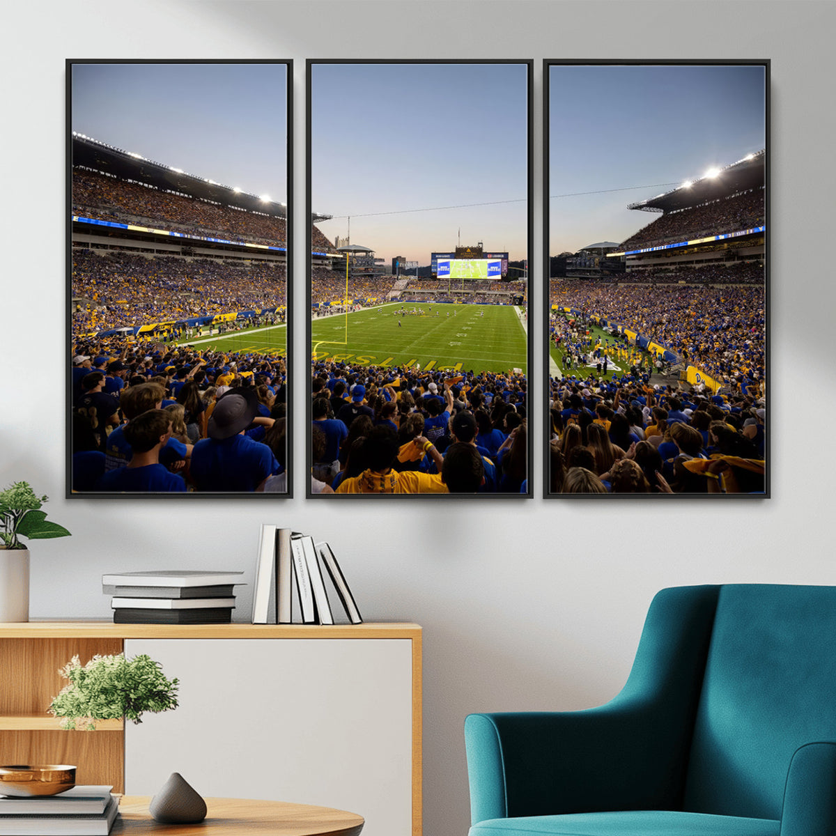 41853-MGV-CV-36X24 - Pittsburgh Panthers Football Team Print - Pittsburgh Acrisure Stadium Wall Art Canvas Print