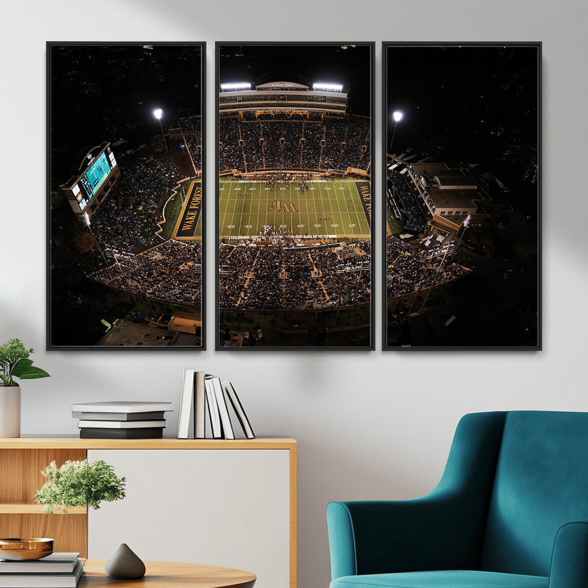 20605-MGV-CV-36X24 - Wake Forest University Demon Deacons Canvas Print, Football Team Wall Art