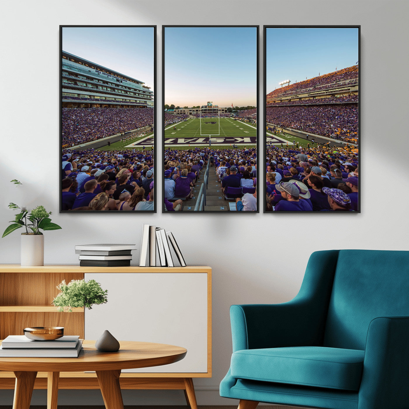 MGV-FC-48X32-3P - Kansas State University Wildcats Football Team Print - Manhattan Bill Snyder Family Football Stadium