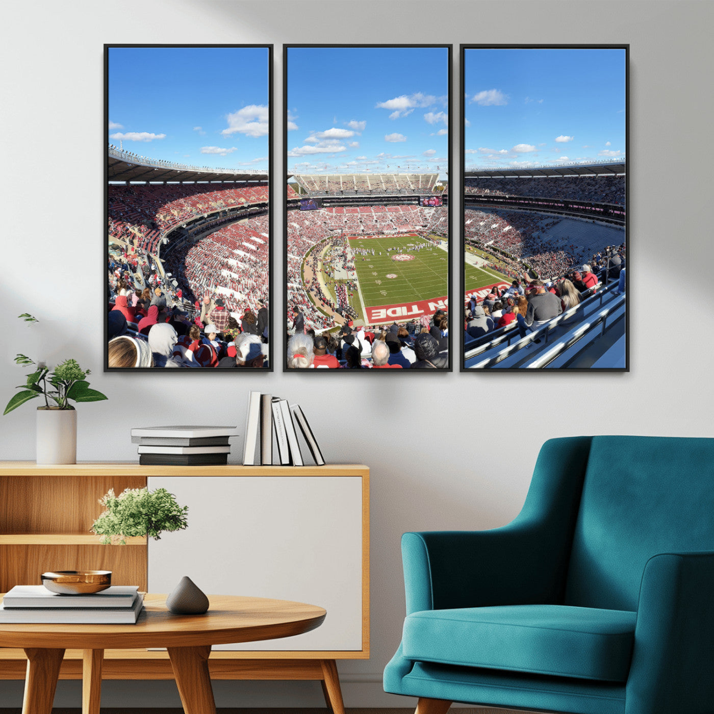 MGV-FC-48X32-3P - University of Alabama Crimson Tide Print Wall Art - Tuscaloosa Bryant-Denny Stadium Wall Art Canvas