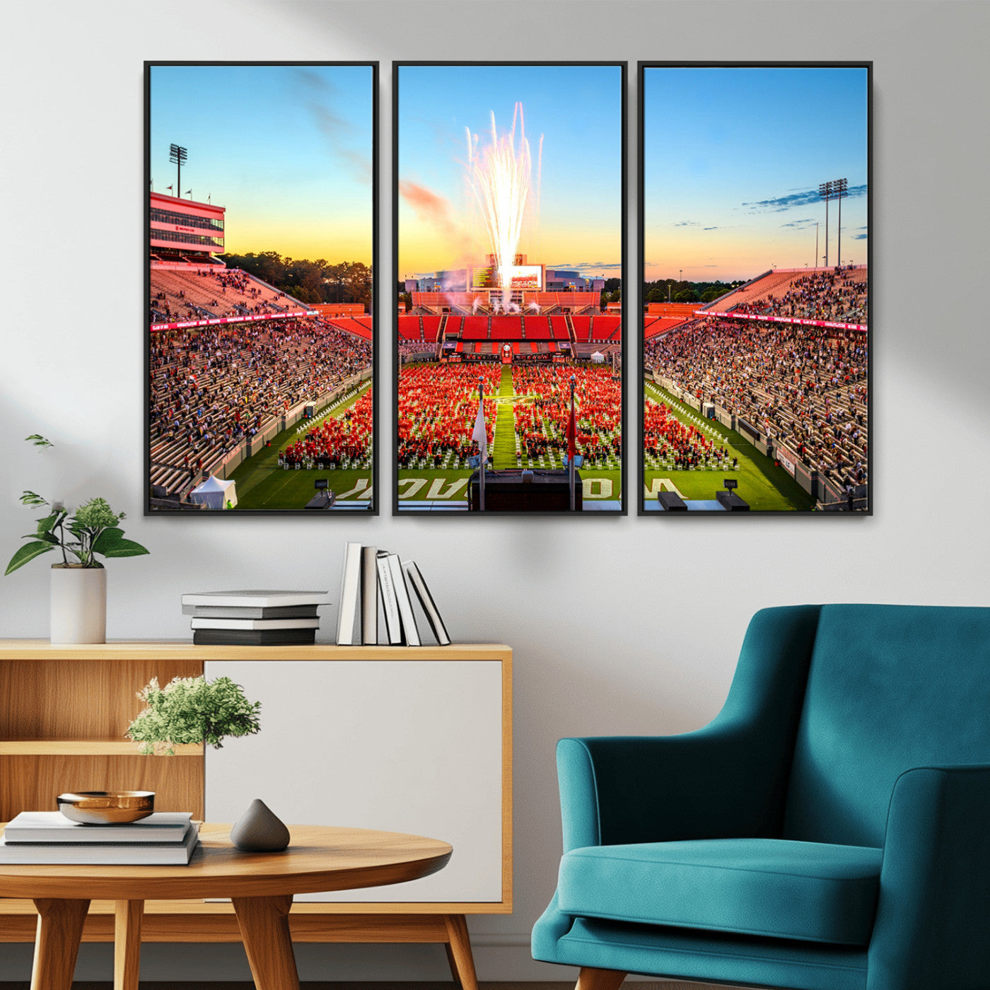 MGV-FC-48X32-3P - North Carolina State University Canvas Print, North Carolina State University Wolfpack Football Team