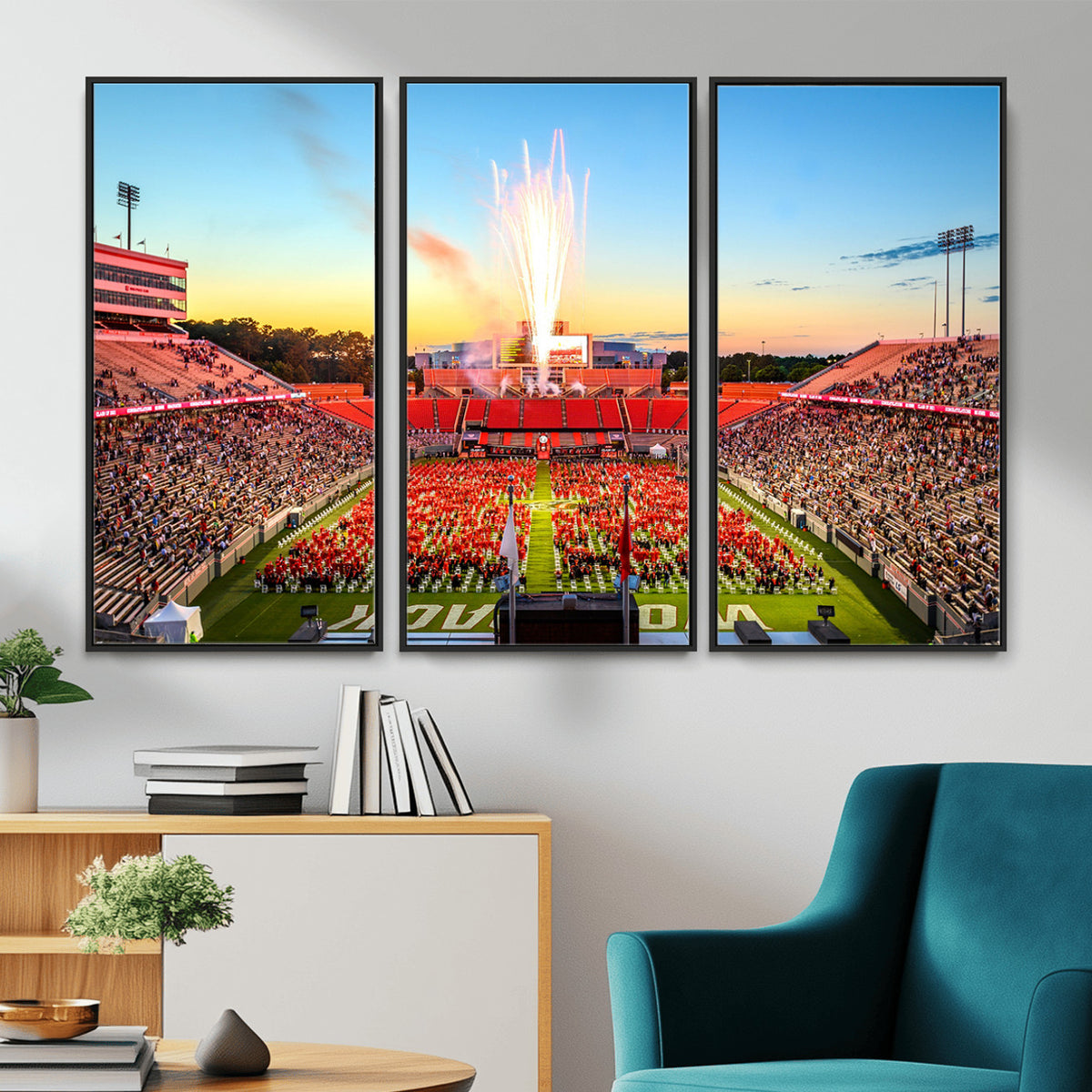 18017-MGV-CV-36X24 - North Carolina State University Canvas Print, Wolfpack Football Team Print