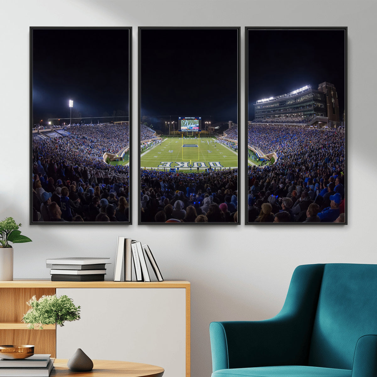21070-MGV-CV-36X24 - Duke University Blue Devils Football Team Print - Durham Wallace Wade Stadium Wall Art Canvas Print