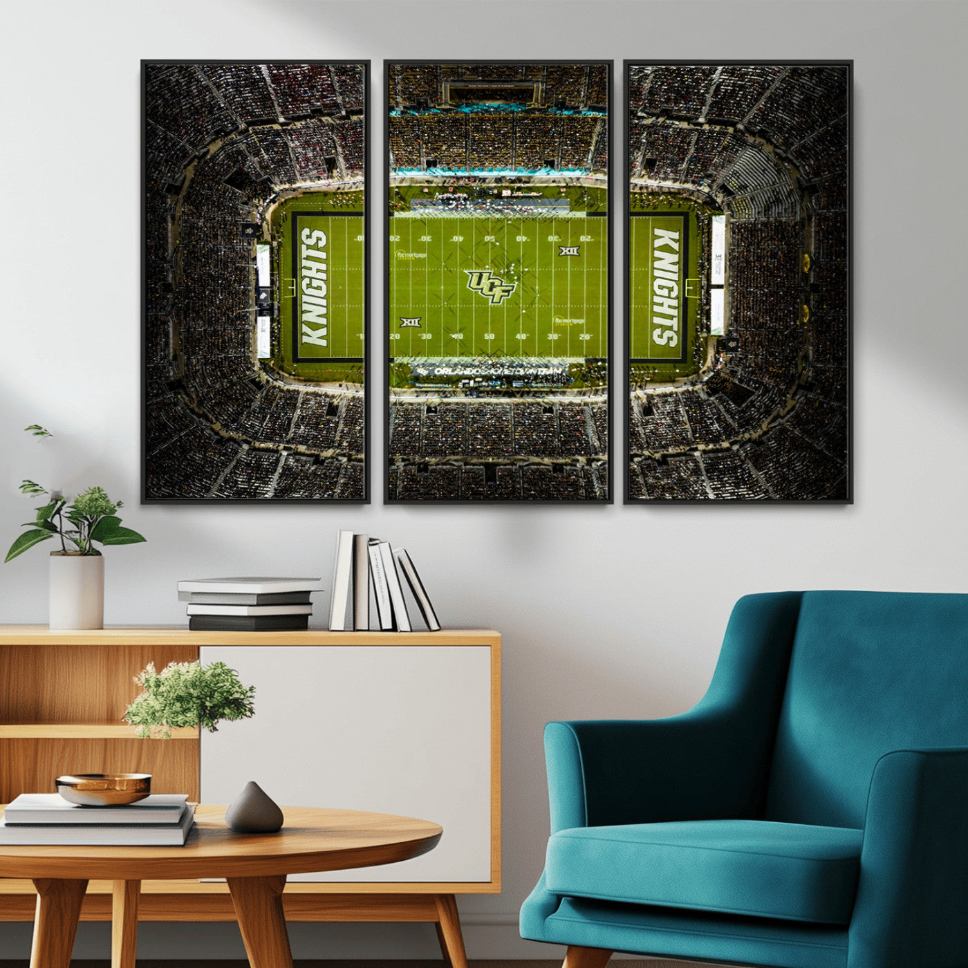 MGV-FC-48X32-3P - UCF Knights Football Team Print - Orlando FBC Mortgage Stadium Wall Art, UCF Knights Canvas Print