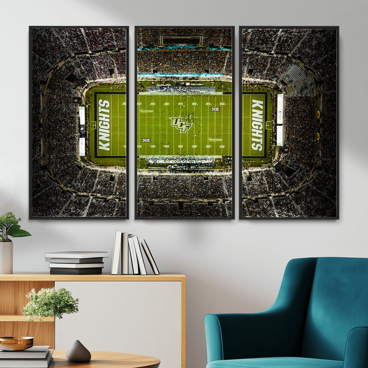 58050-MGV-CV-36X24 - UCF Knights Football Team Print - Orlando FBC Mortgage Stadium Wall Art, UCF Knights Canvas Print