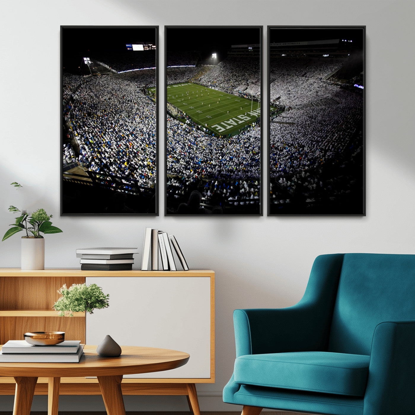 MGV-FC-48X32-3P - Penn State Football Stadium Wall Art - Beaver Stadium Canvas Print