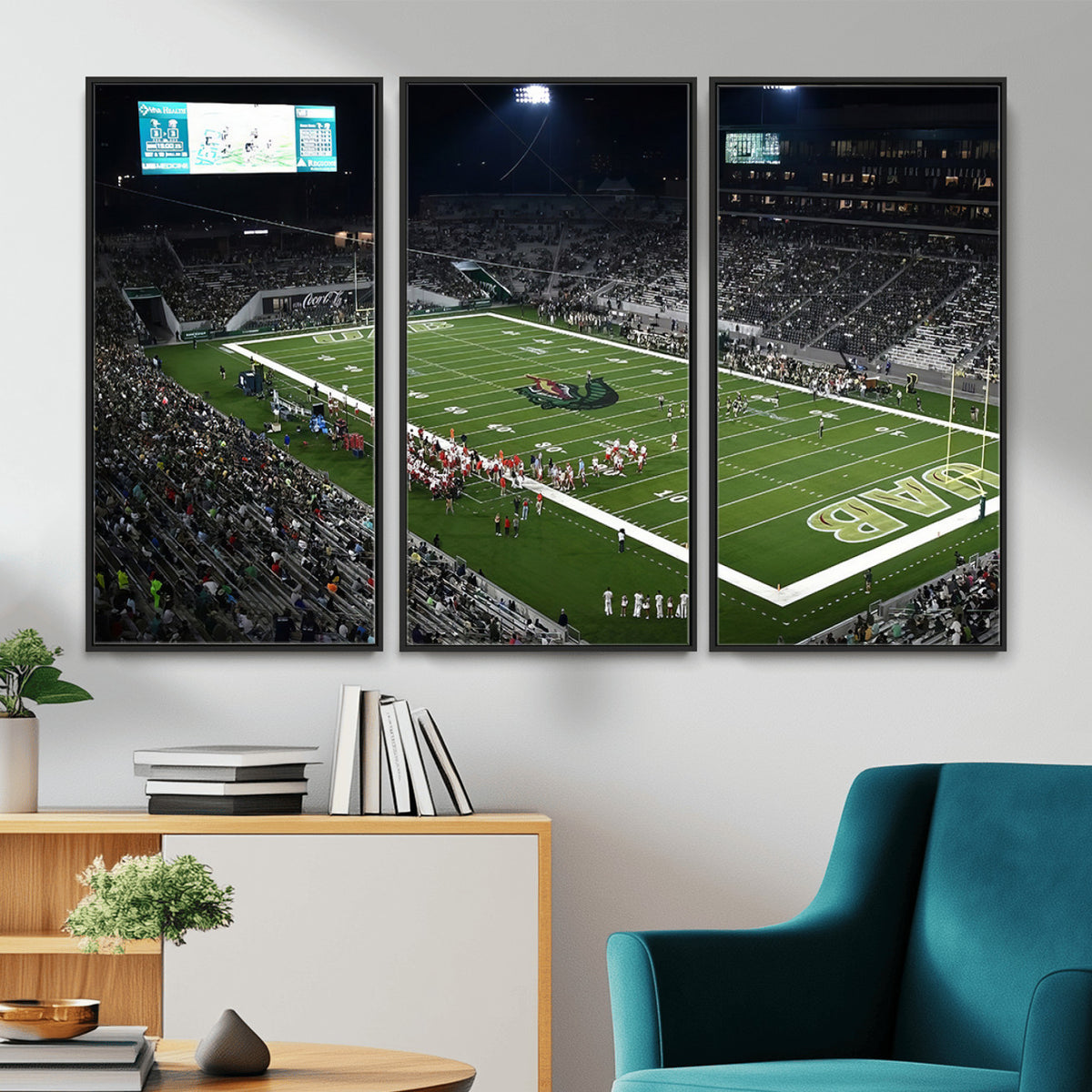 81740-MGV-CV-36X24 - UAB Blazers Football Team Print - Birmingham Protective Stadium Wall Art Canvas Print