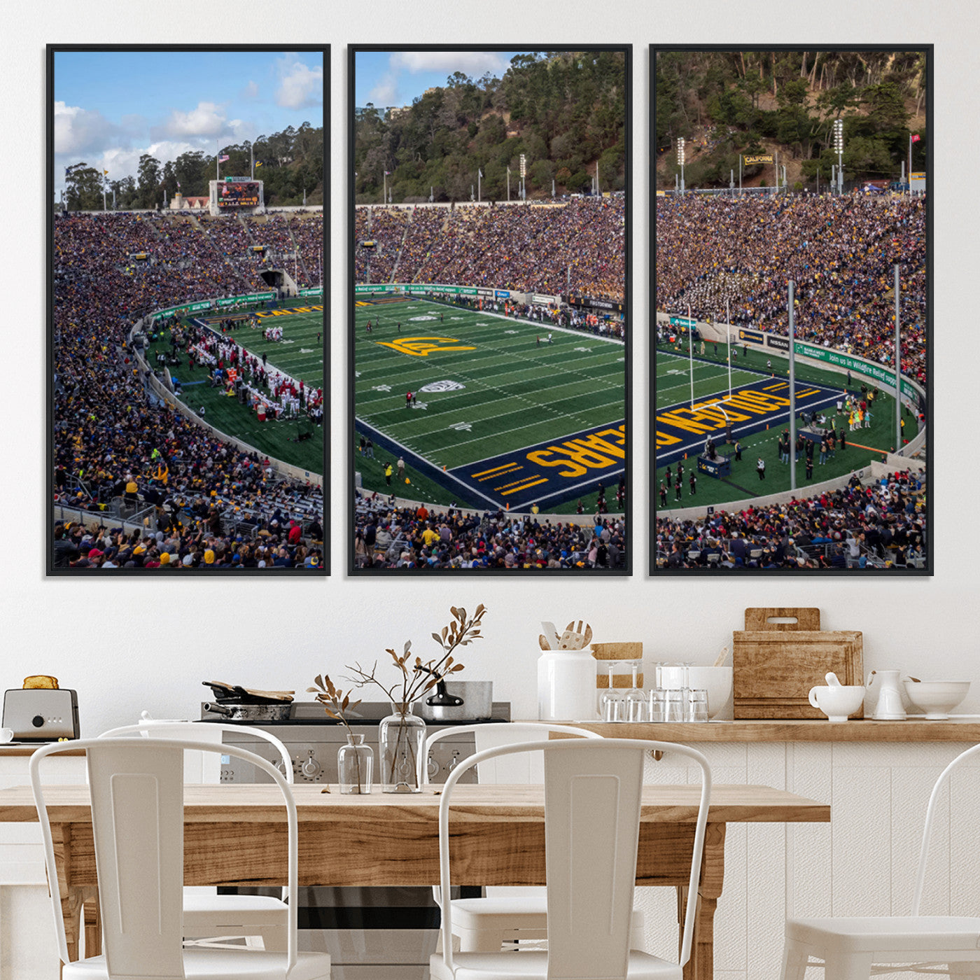 38054-MGV-CV-36X24-University of California Golden Bears Football Team Print - Berkeley California Memorial Stadium Art Canvas Print