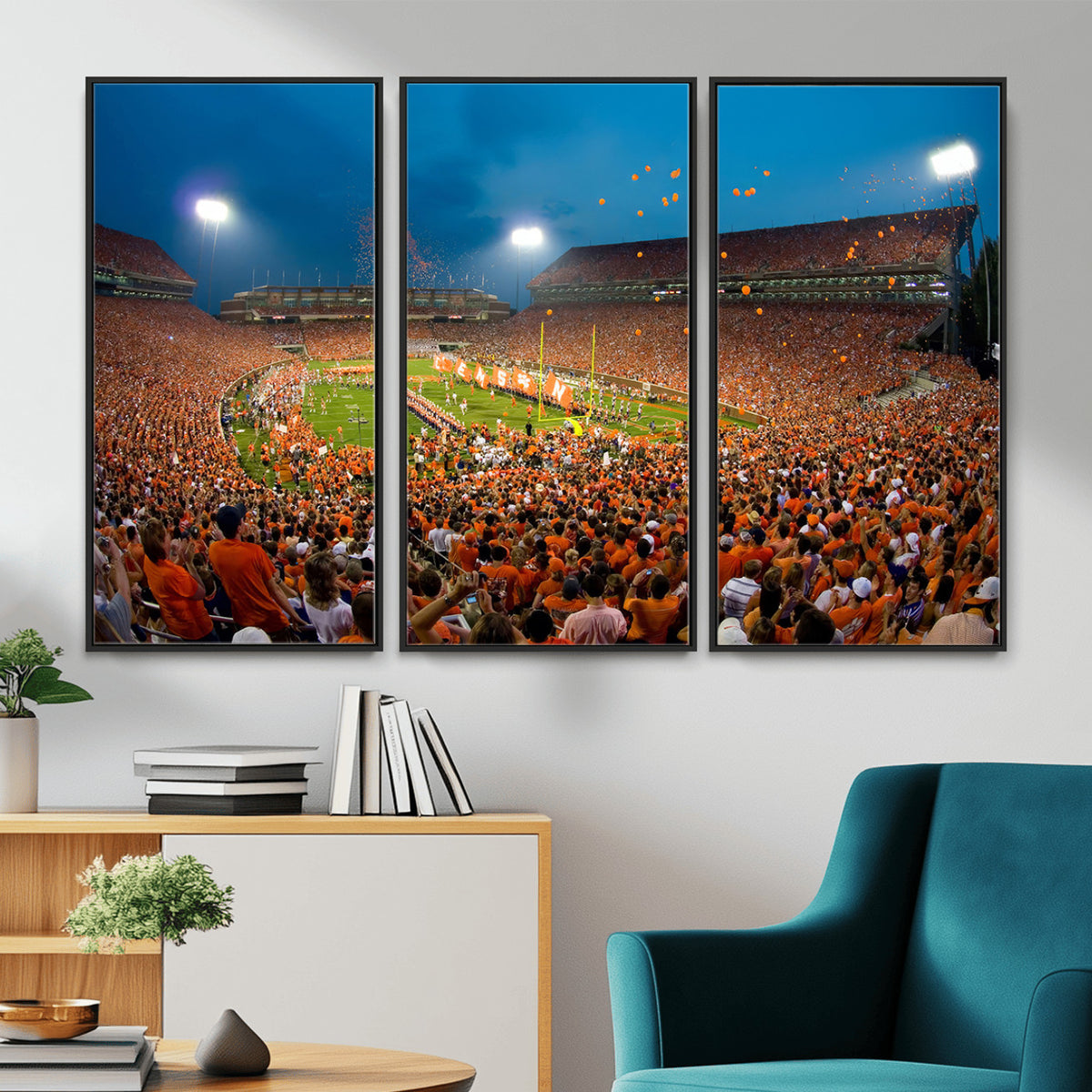 26196-MGV-CV-36X24 - Clemson University Tigers Football Team Print, Clemson