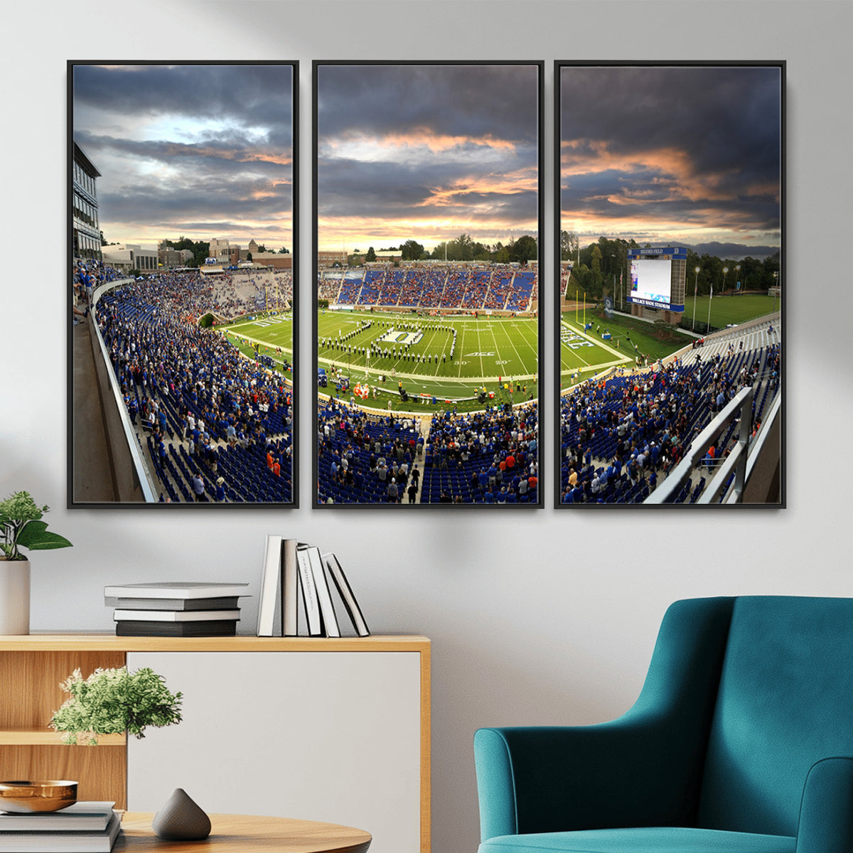 60433-MGV-CV-36X24 - Duke University Blue Devils Football Team Print, Durham