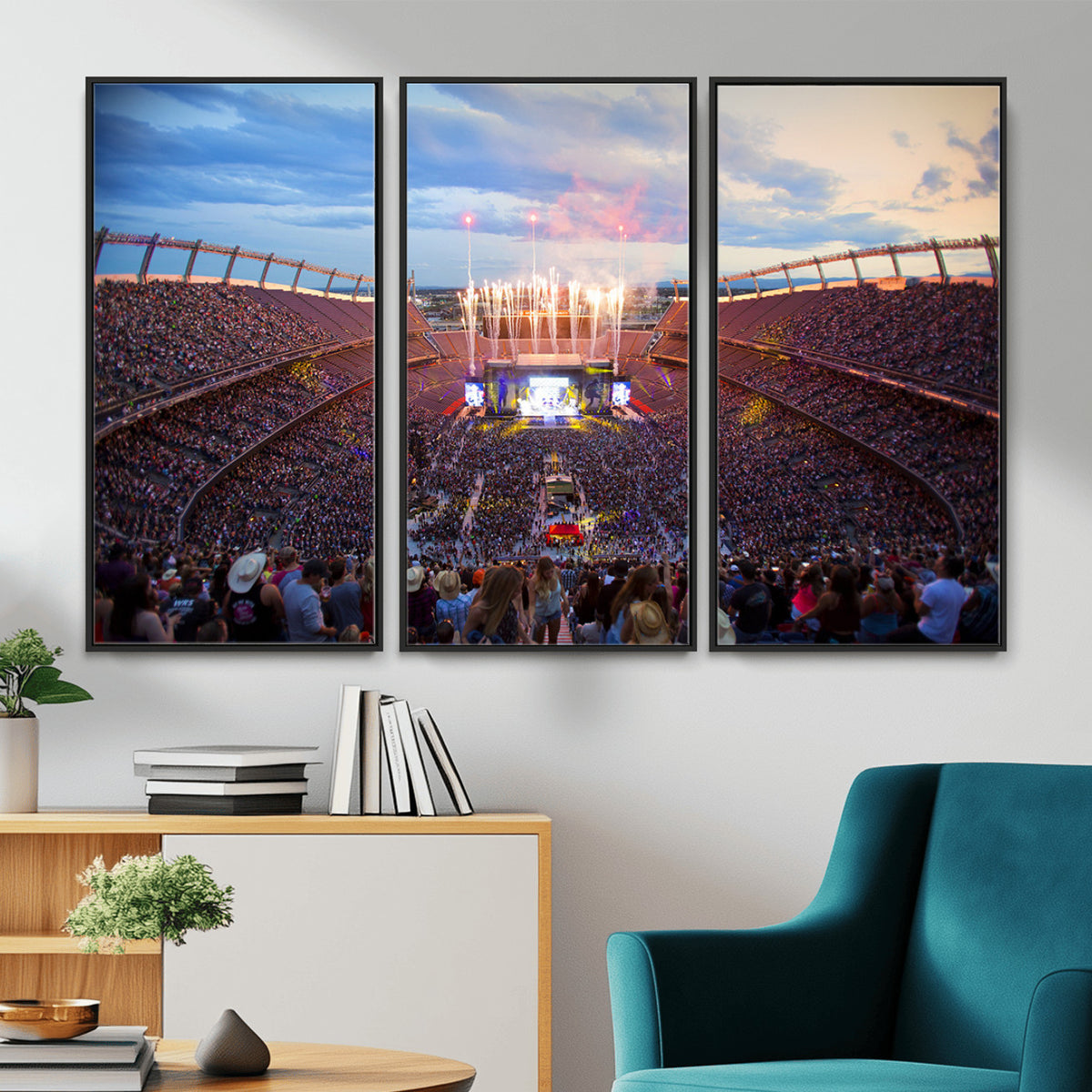 24689-MGV-CV-36X24 - Denver Broncos Football Team Print Canvas, Empower Field