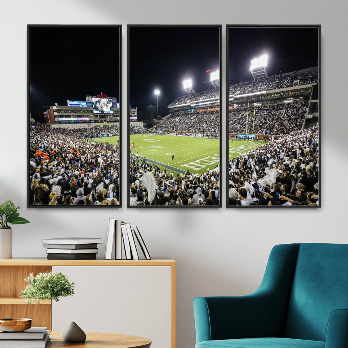 49339-MGV-CV-36X24 - Georgia Tech Yellow Jackets Football Team Print, Atlanta