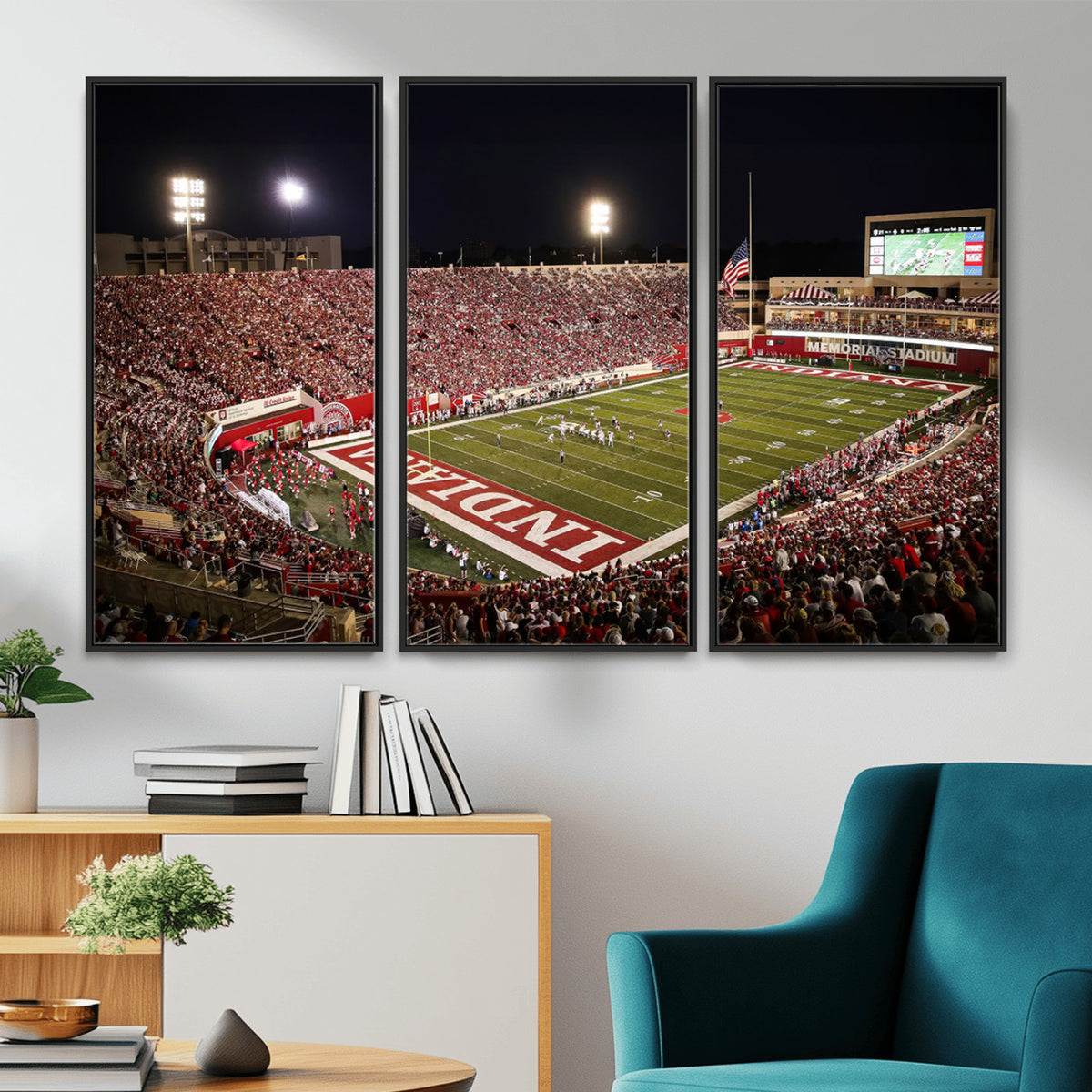82748-MGV-CV-36X24 - Indiana University Hoosiers Football Team Print Canvas