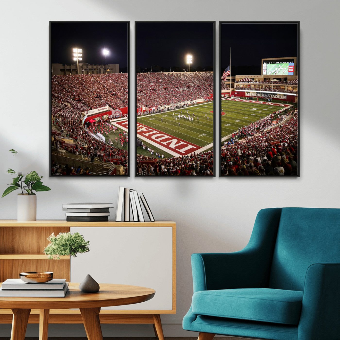 MGV-FC-48X32-3P - Indiana University Hoosiers Football Team Print Canvas