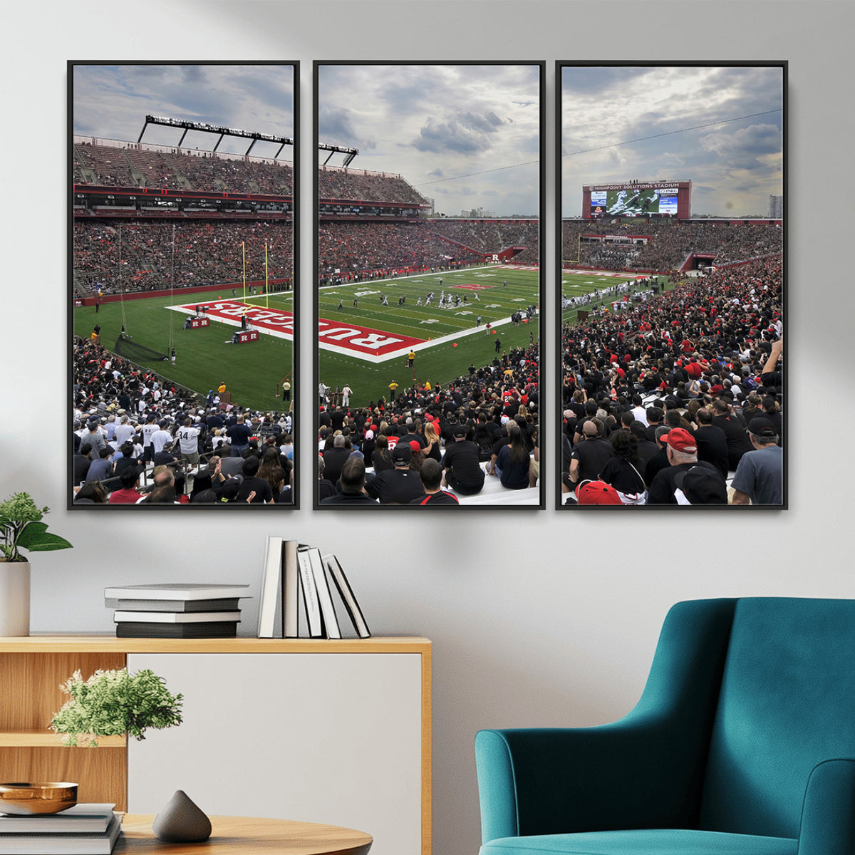 66777-MGV-CV-36X24 - Rutgers Scarlet Knights Football Team Print, SHI Stadium