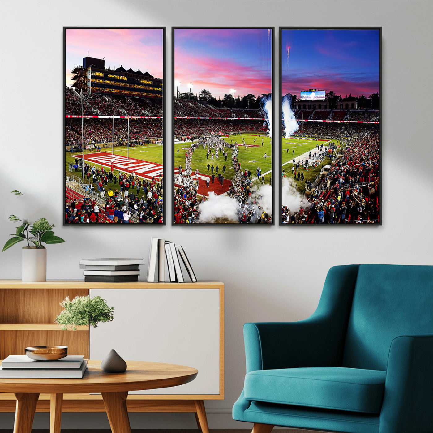 MGV-FC-48X32-3P - Stanford University Cardinal Football Team Print - Stanford Stadium Wall Art Canvas Print