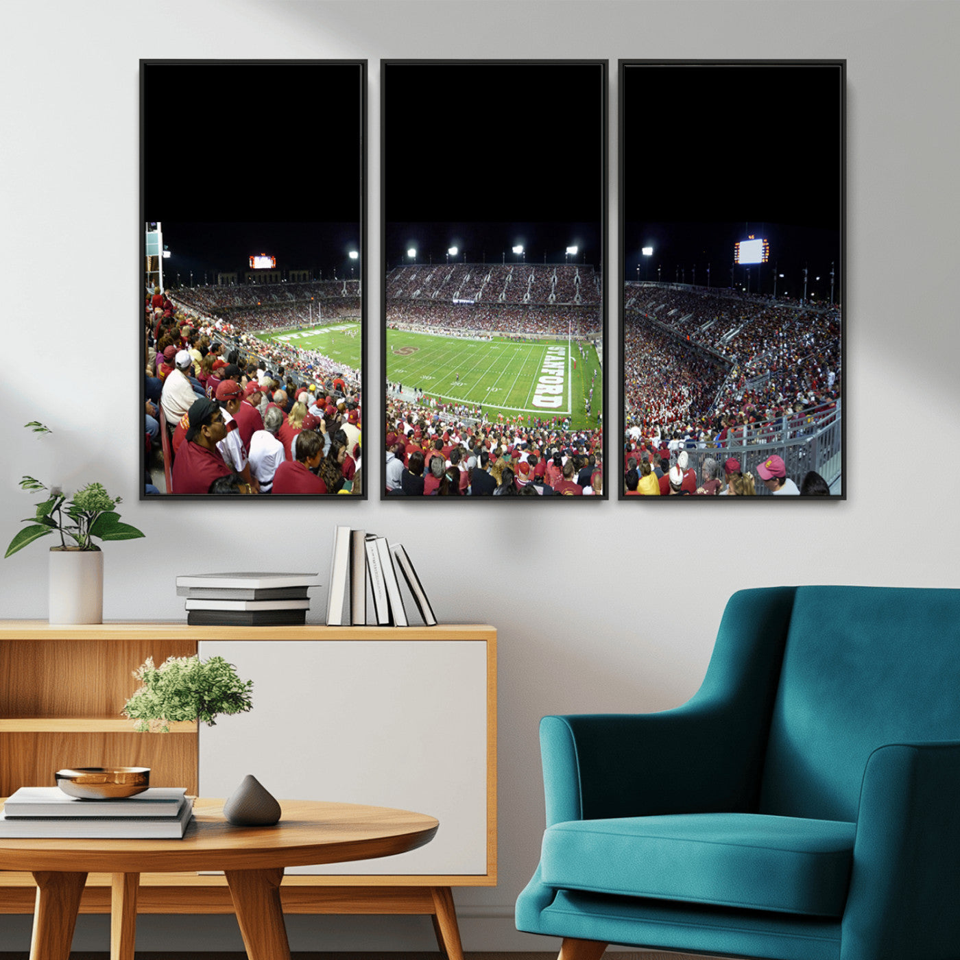 MGV-FC-48X32-3P - Stanford University Cardinal Football Team Print - Stanford Stadium Wall Art Canvas Print