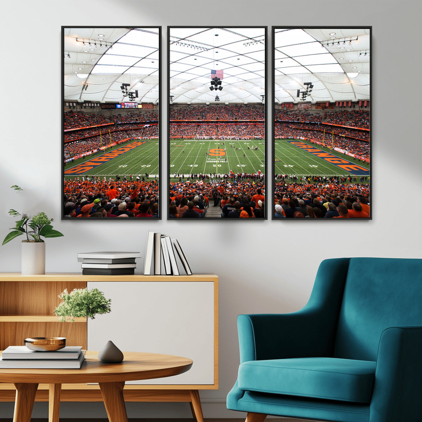 MGV-FC-48X32-3P - Syracuse University Orange Football Team Print - Syracuse JMA Wireless Dome Wall Art Canvas Print