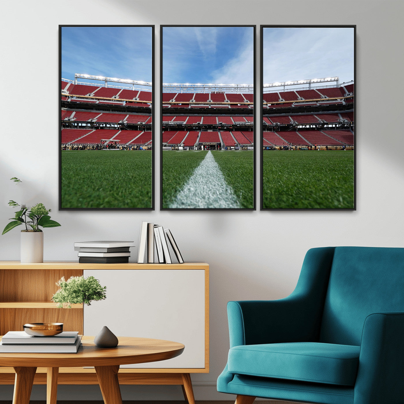 MGV-FC-48X32-3P - University of Tulsa Golden Hurricane Football Team Print - Tulsa H.A. Chapman Stadium Wall Art