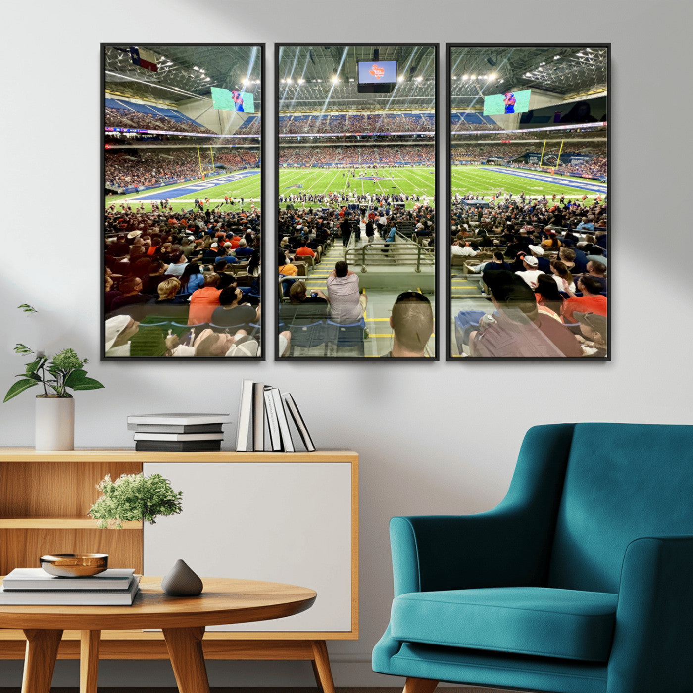 MGV-FC-48X32-3P - The University of Texas at San Antonio Roadrunners Football Team Print - San Antonio Alamodome Wall