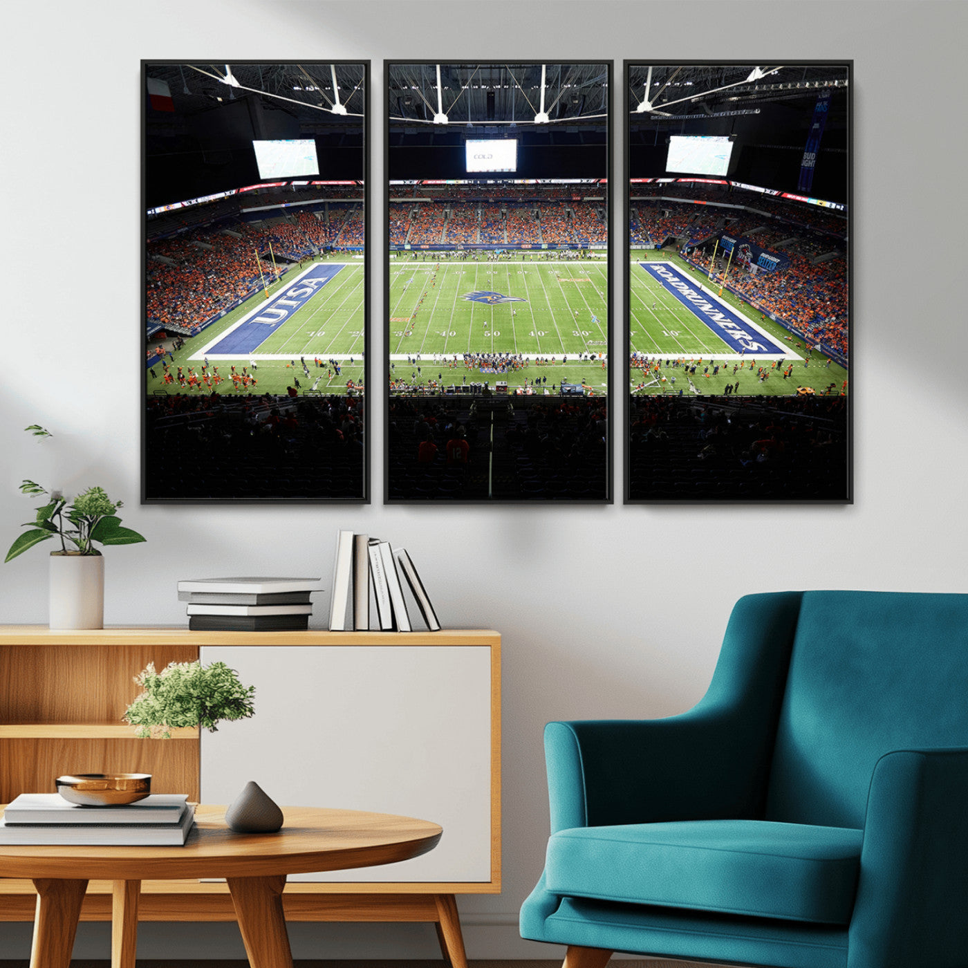 MGV-FC-48X32-3P - The University of Texas at San Antonio Roadrunners Football Team Print - San Antonio Alamodome Wall