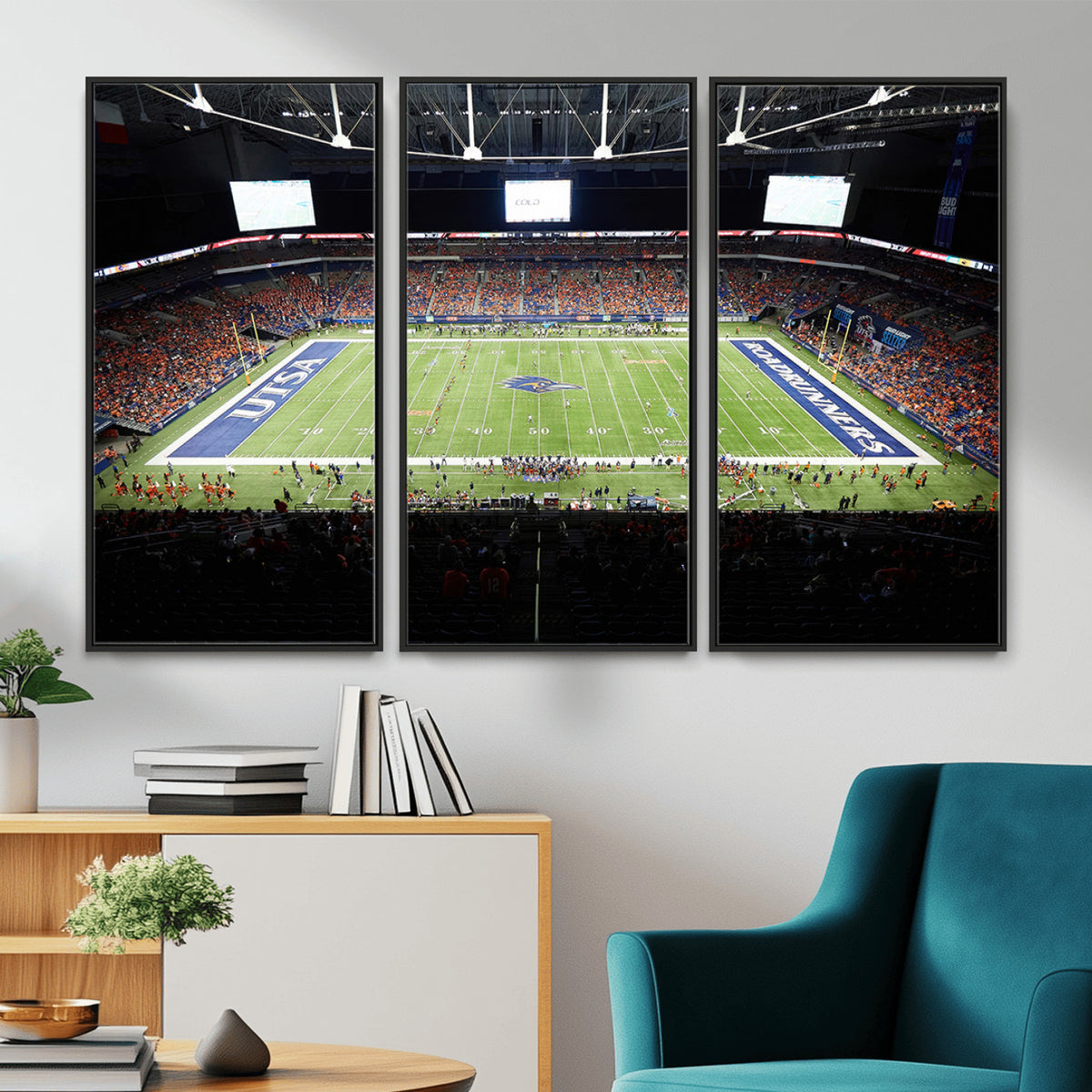 98617-MGV-CV-36X24 - The University of Texas at San Antonio Roadrunners Football Team Print, San Antonio Alamodome