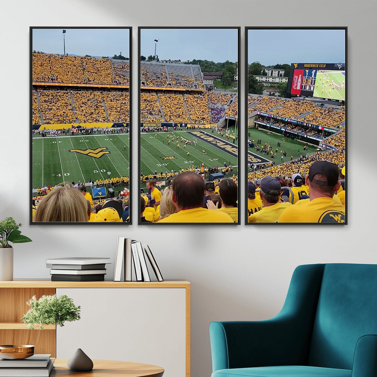 18056-MGV-CV-36X24 - Puskar Stadium Canvas Print Wall Art, Morgantown Print