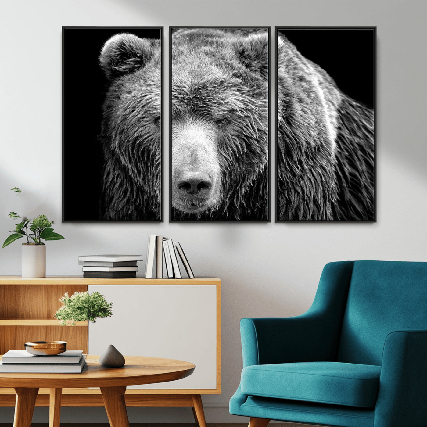 MGV-FC-48X32-3P - 399 Grizzly Bear Canvas Print | Ready to Hang Wall Art | Rustic Farmhouse & Cabin Decor | Wildlife