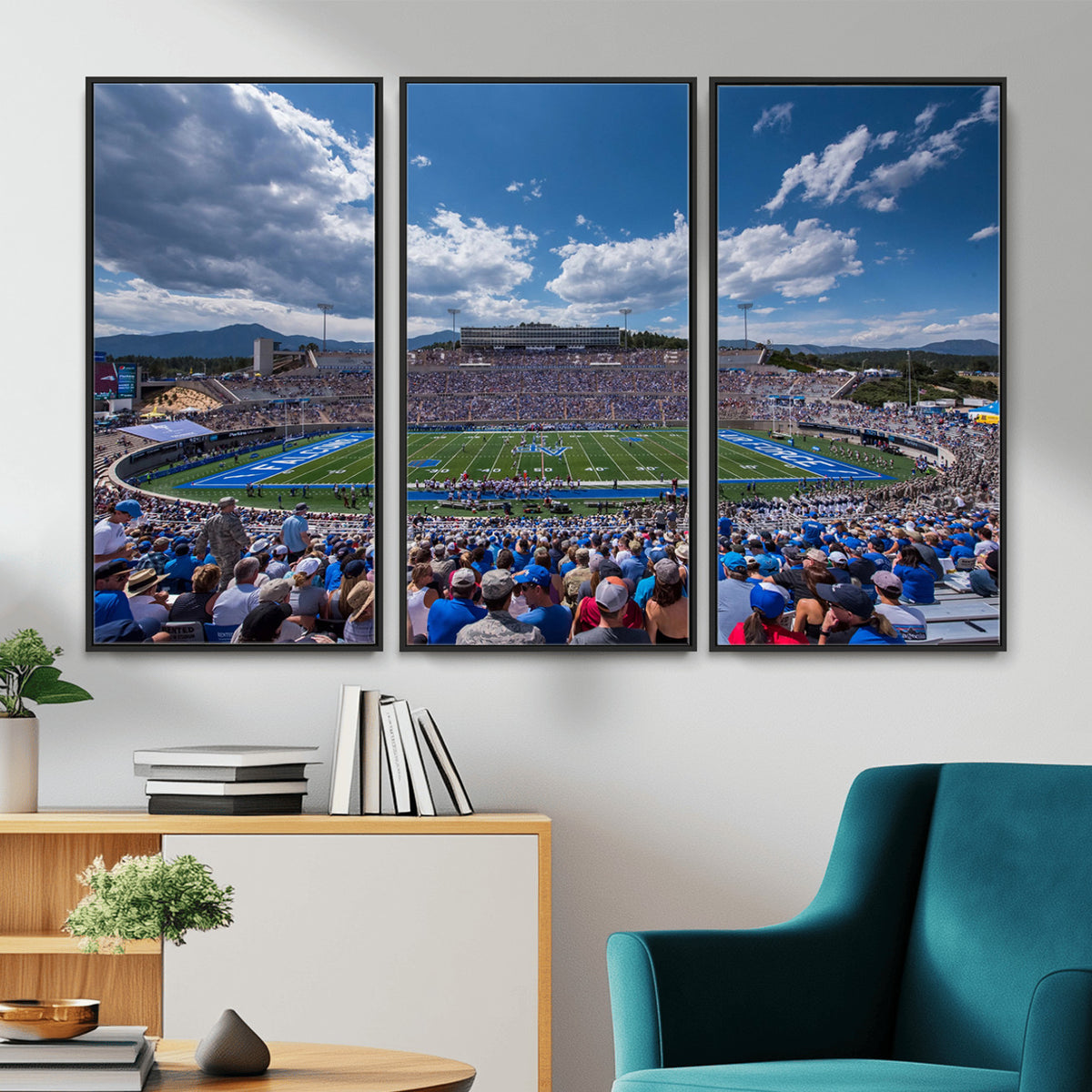 59281-MGV-CV-36X24 - Air Force Falcons Football Team Print, Colorado Springs