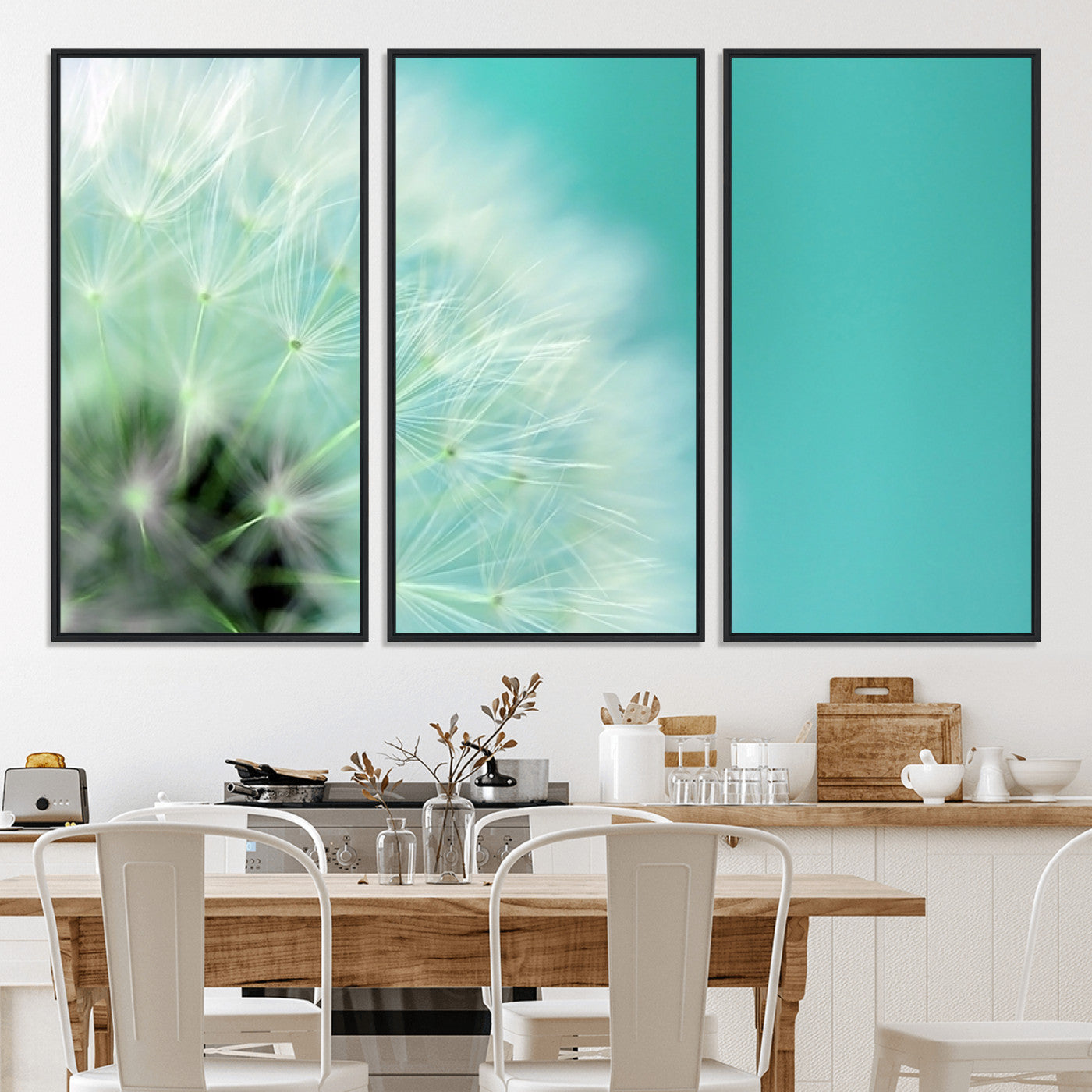 26056-MGV-CV-36X24-DANDELION Flower Wall Art Canvas Print, Canvas Dandelion Floral Wall Art