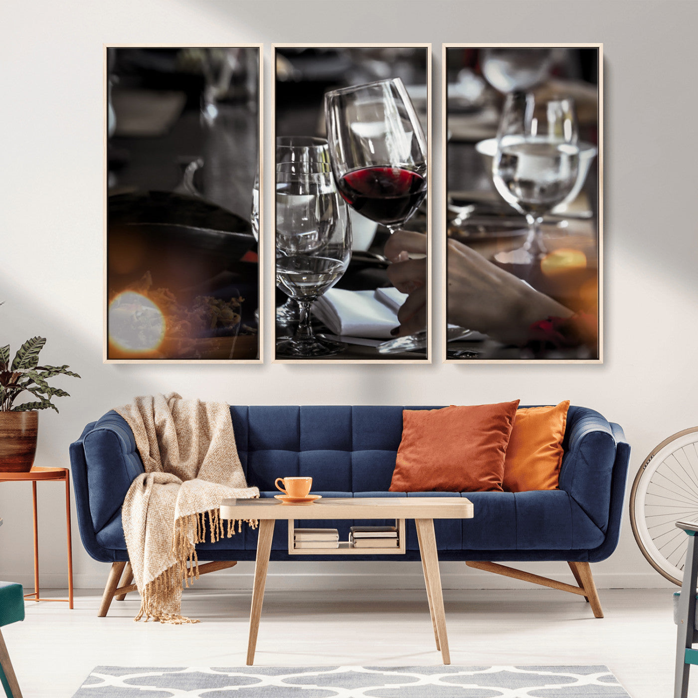 MGV-FC-48X32-3P - Red Wine and Glass Canvas Print