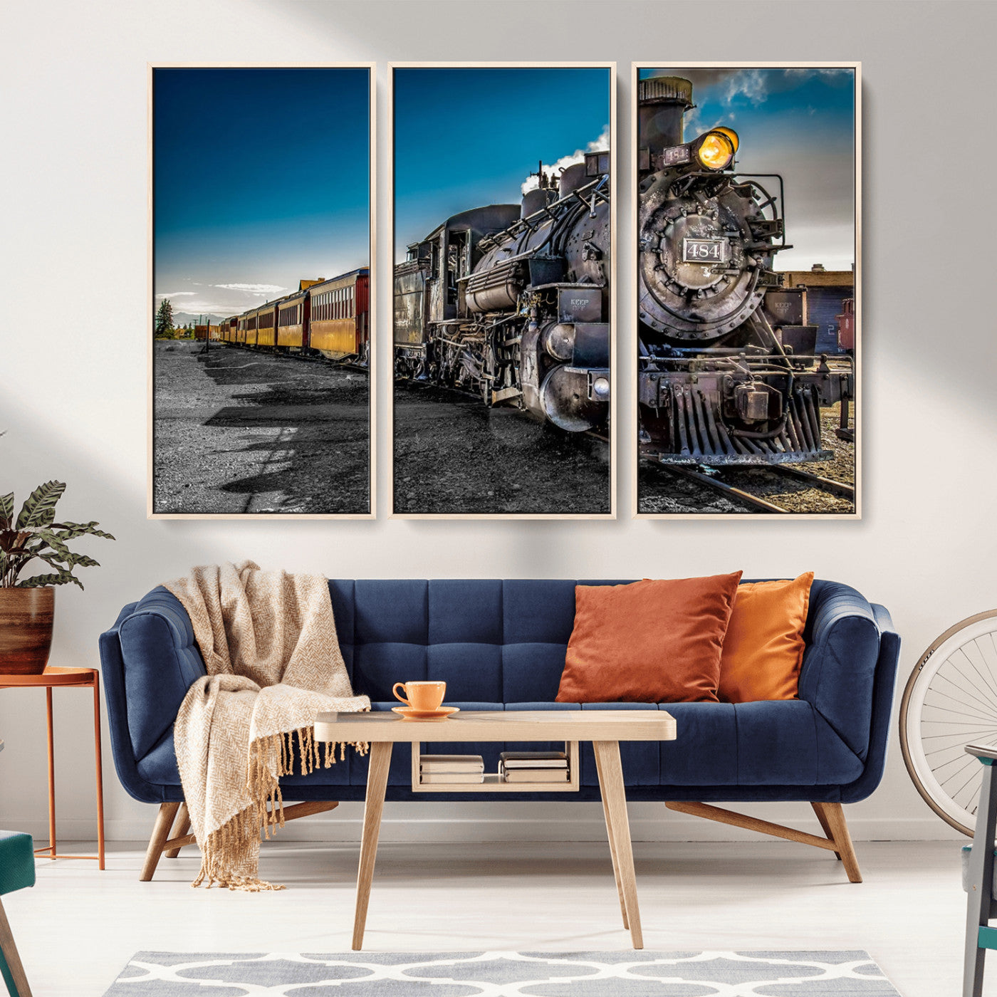 MGV-FC-48X32-3P - Train Wall Art Canvas Print