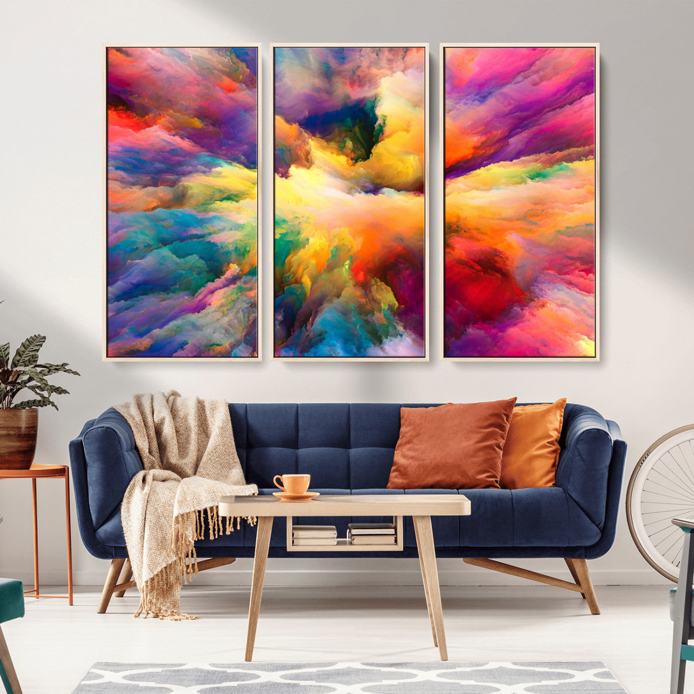 MGV-FC-48X32-3P - Blazing Vibrant Colors Cloud-like Wall Art Canvas Print